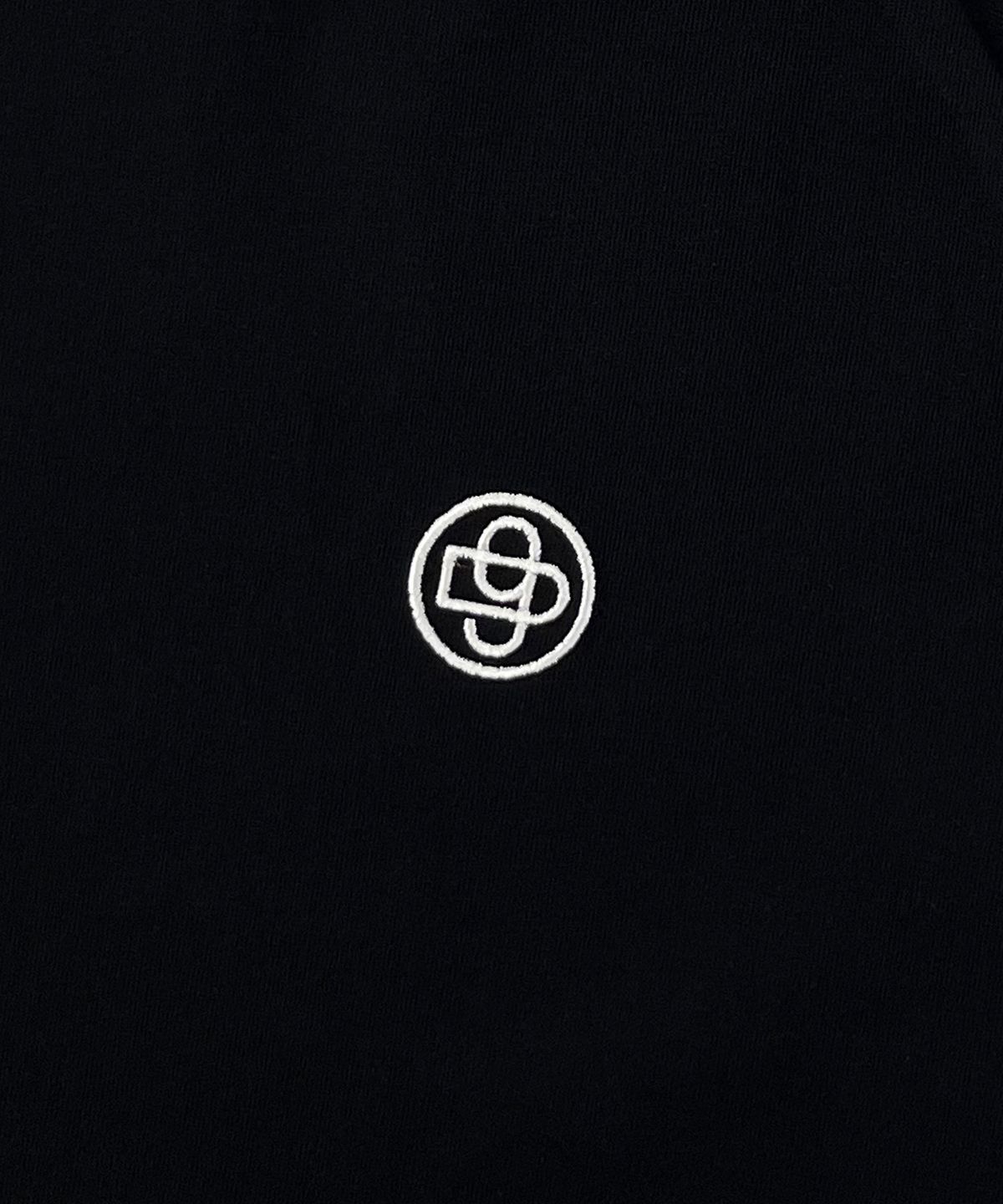 디스트나인(DISTN9NE) 배색 라인 래글런 슬림 반팔티 LQ2TF242_BLACK