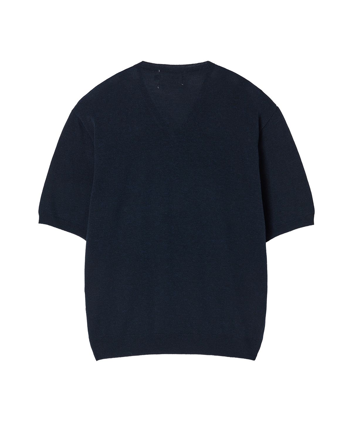 비욘드클로젯(BEYOND CLOSET) [COLLECTION LINE] 소프트 브리즈 브이넥 반팔 니트 네이비
