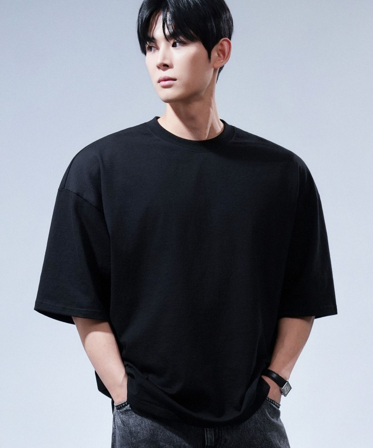 디바라(DIBALA) 어깨+3CM 오버핏 반팔티 디바라 시그니처 수트
