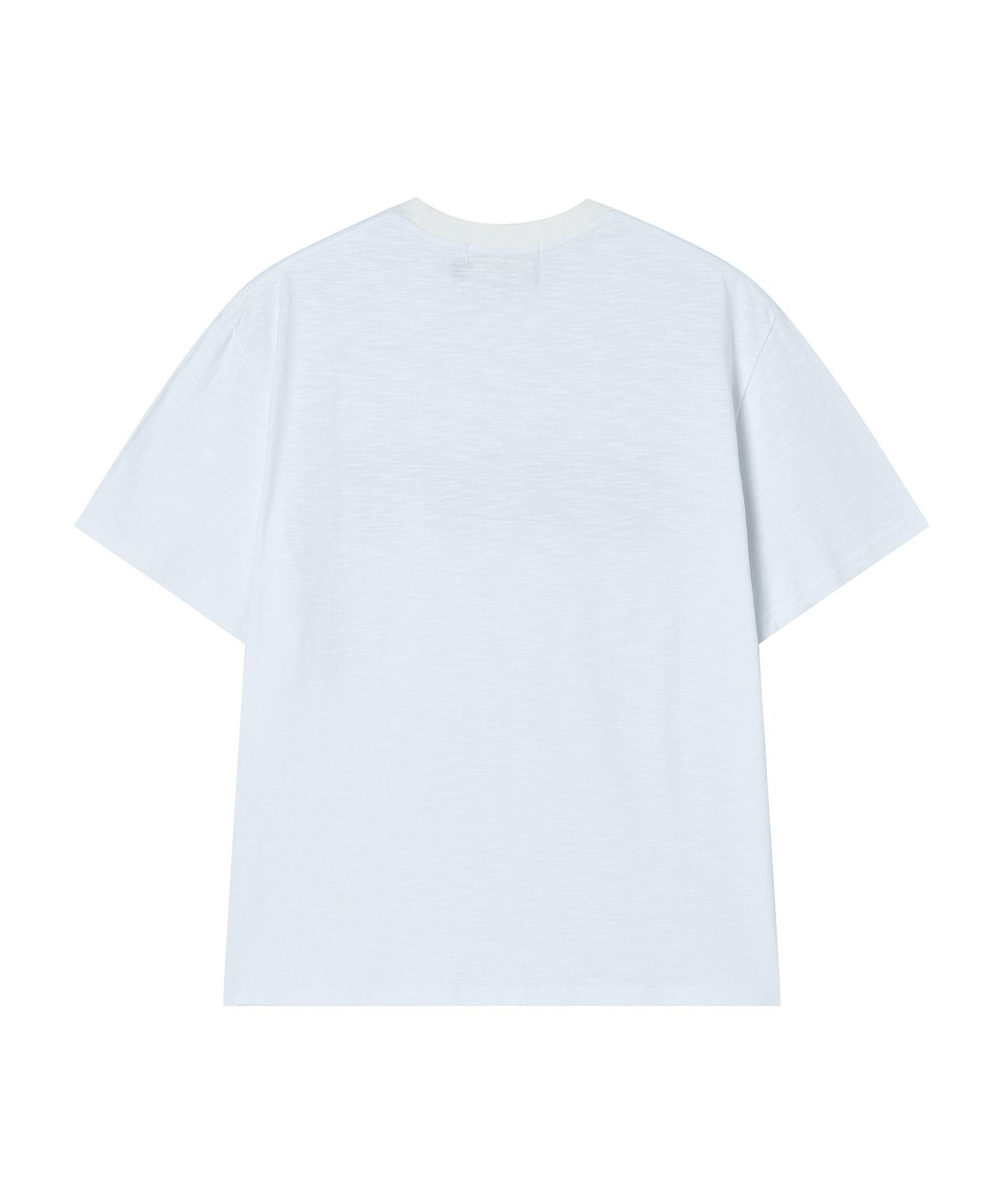 비욘드클로젯(BEYOND CLOSET) [COLLECTION LINE] 빈티지 패치워크 슬럽 반팔 티셔츠 화이트