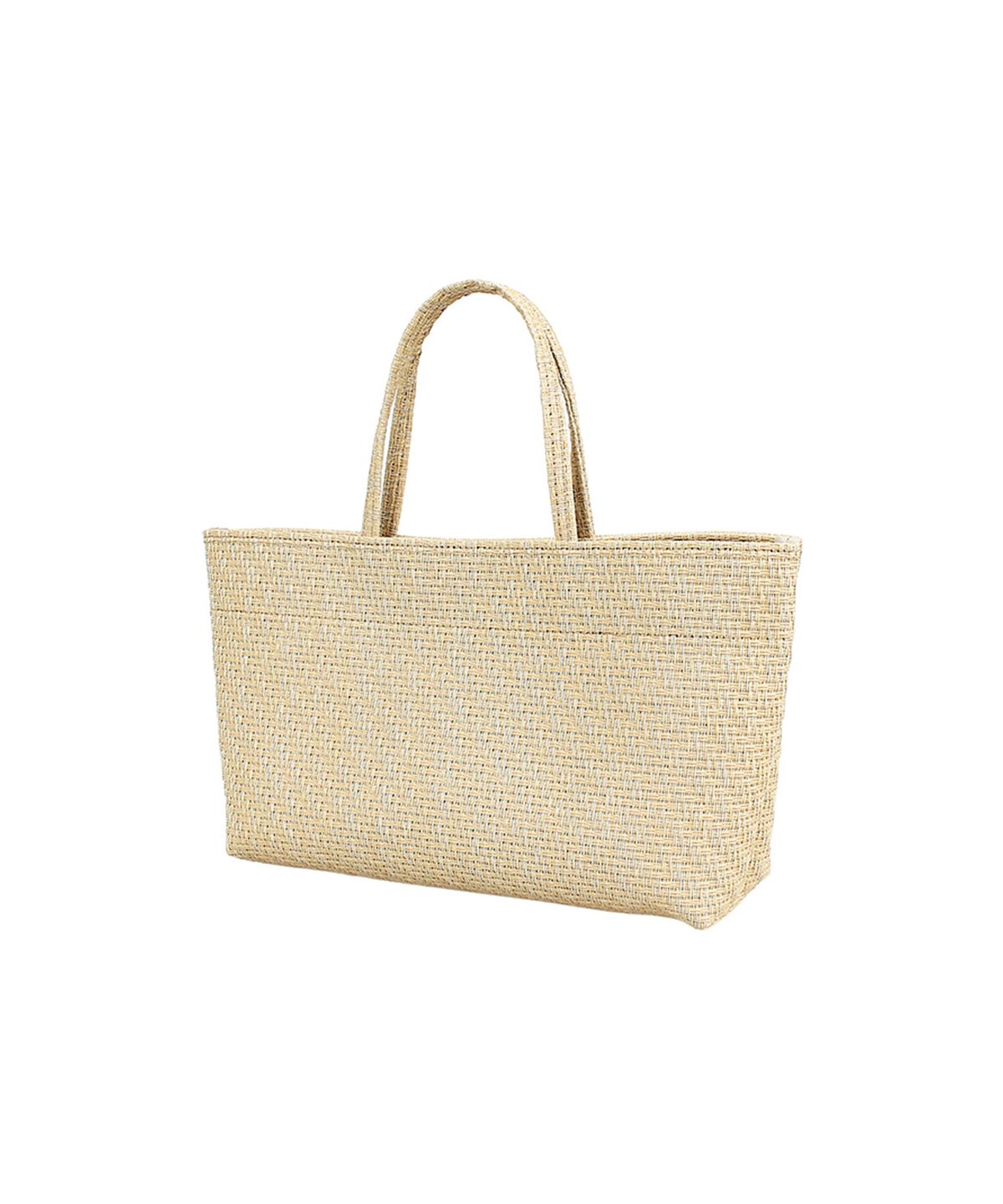 투오(TUO) RATTAN FLAT TOTE SMALL BEIGE · 라탄 플랫 토트 스몰 베이지