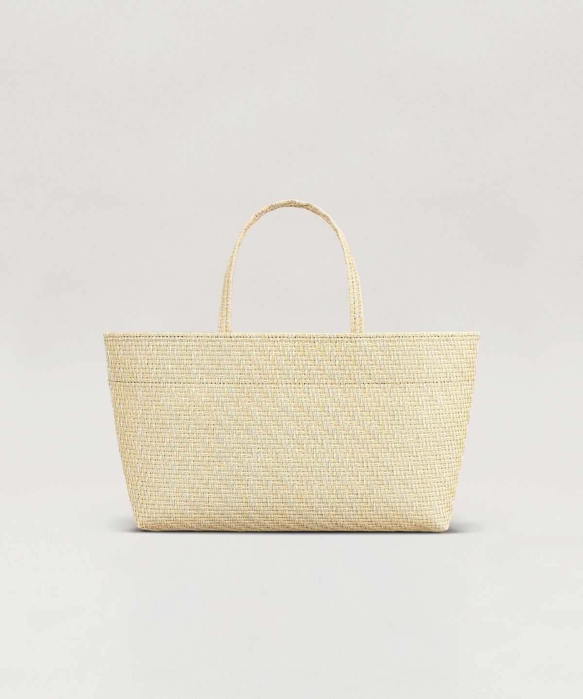 투오(TUO) RATTAN FLAT TOTE SMALL BEIGE · 라탄 플랫 토트 스몰 베이지