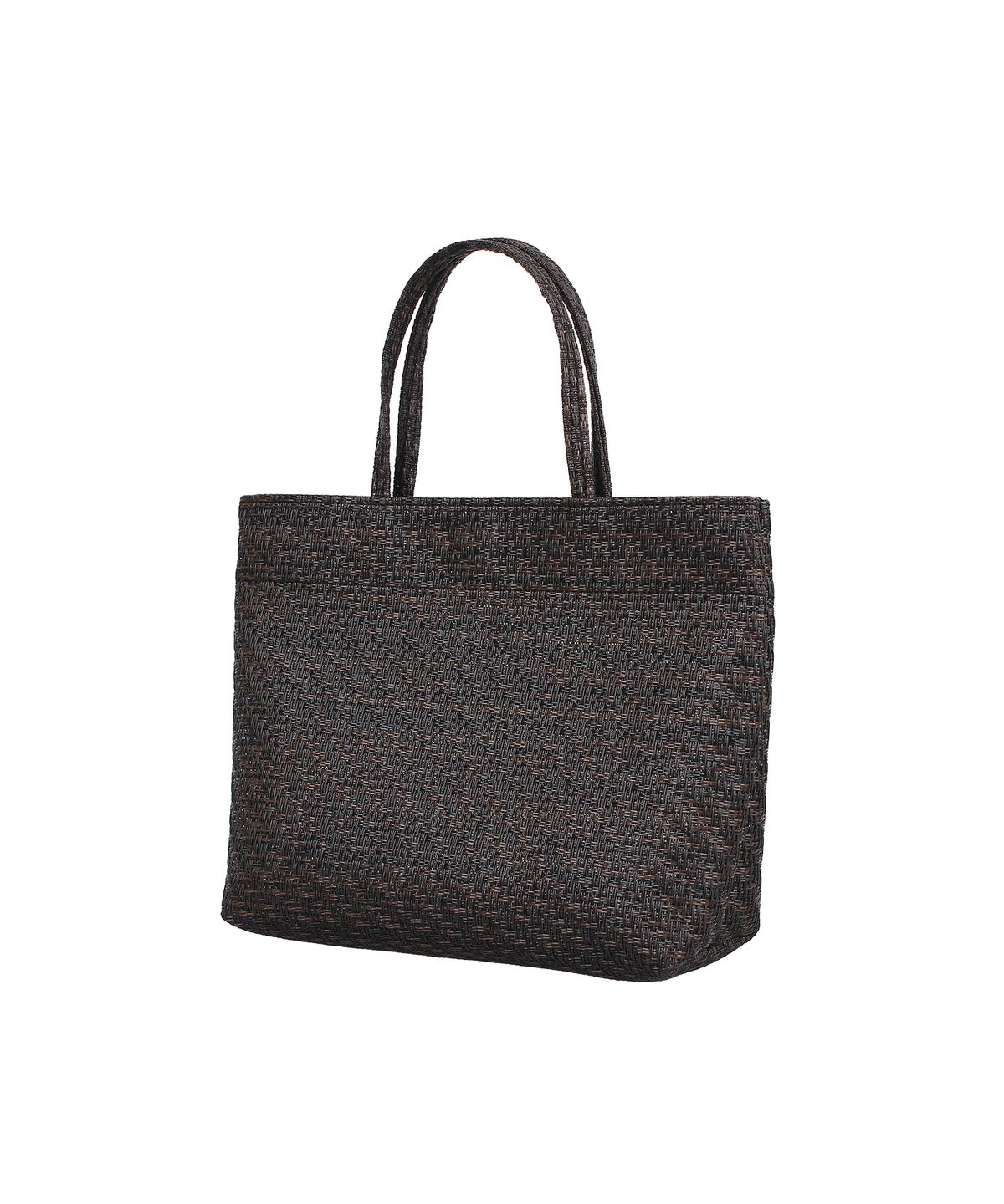 투오(TUO) RATTAN SQUARE TOTE 23 DARK BROWN · 라탄 스퀘어 토트 23 다크브라운