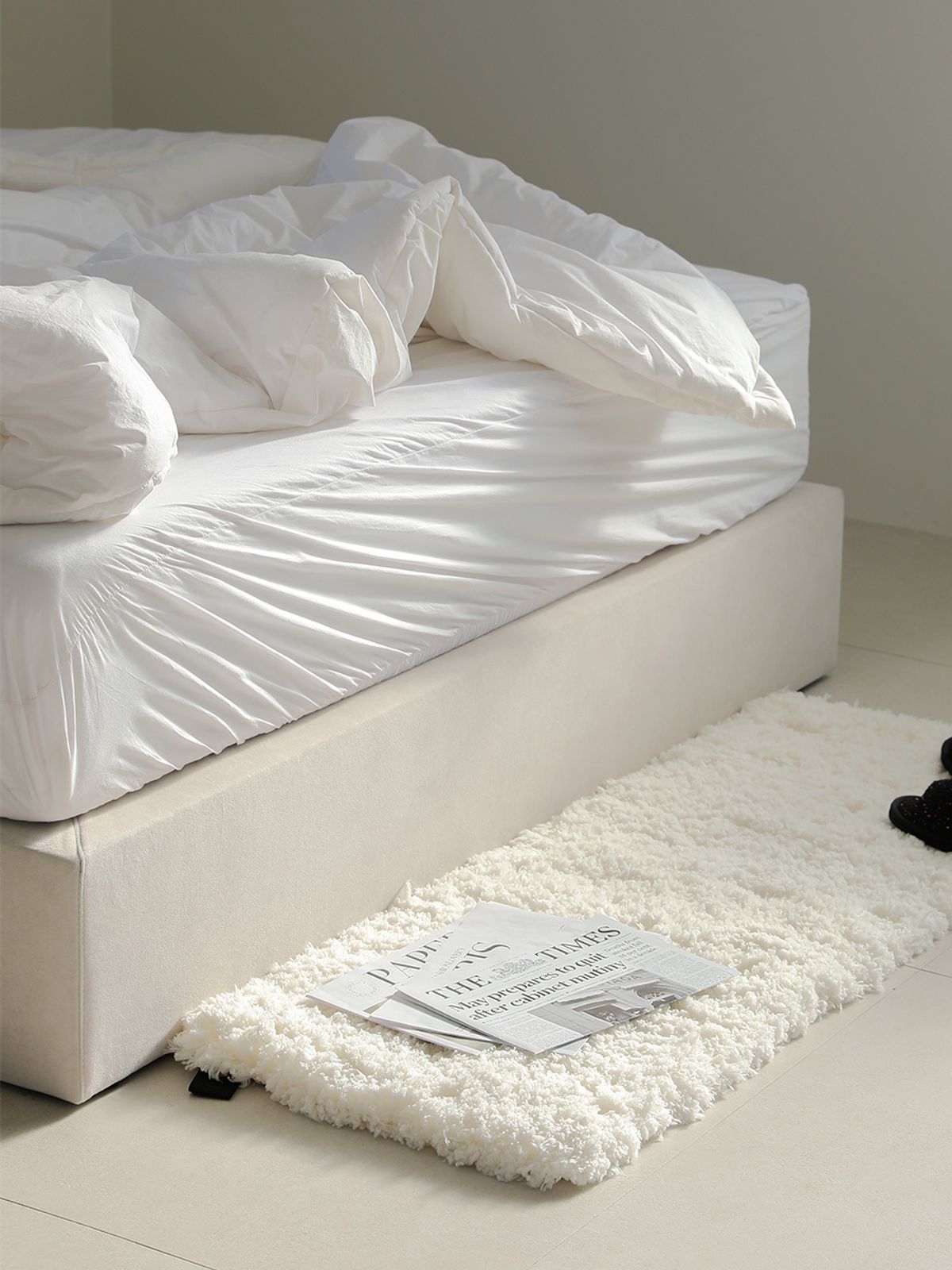 바이빔(BUYBEAM) BOUCLE rug&mat 푹신한 자카드 발매트 부클레 아이보리 4colors 2sizes