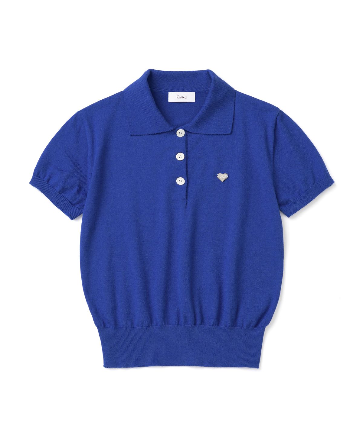 니티드(KNITTED) (W) 베이직 에센셜 워셔블 카라 니트 COBALT BLUE