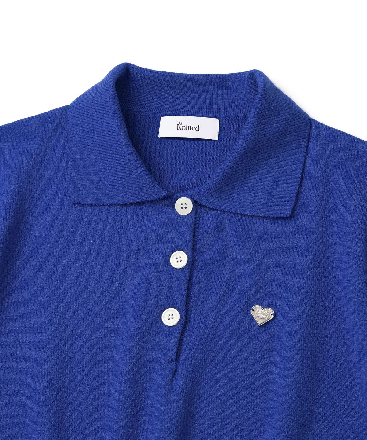 니티드(KNITTED) (W) 베이직 에센셜 워셔블 카라 니트 COBALT BLUE