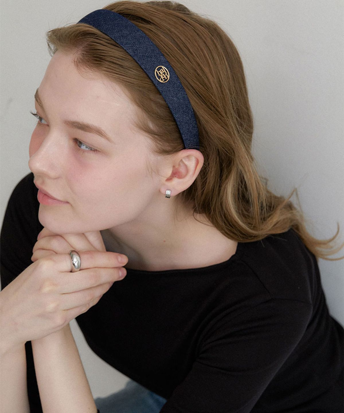 할렌(HALDEN) classic denim hairband (H046-dark blue)