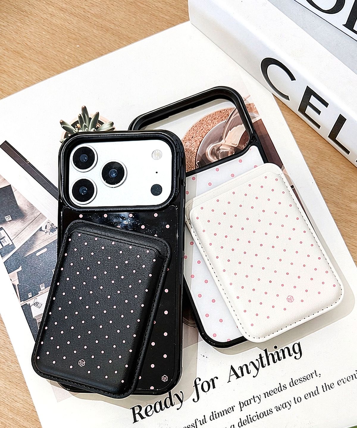 디지지(DEGEEGEE) [Magsafe Option] Dots 땡땡이 에폭시 글라스 맥세이프 범퍼 케이스