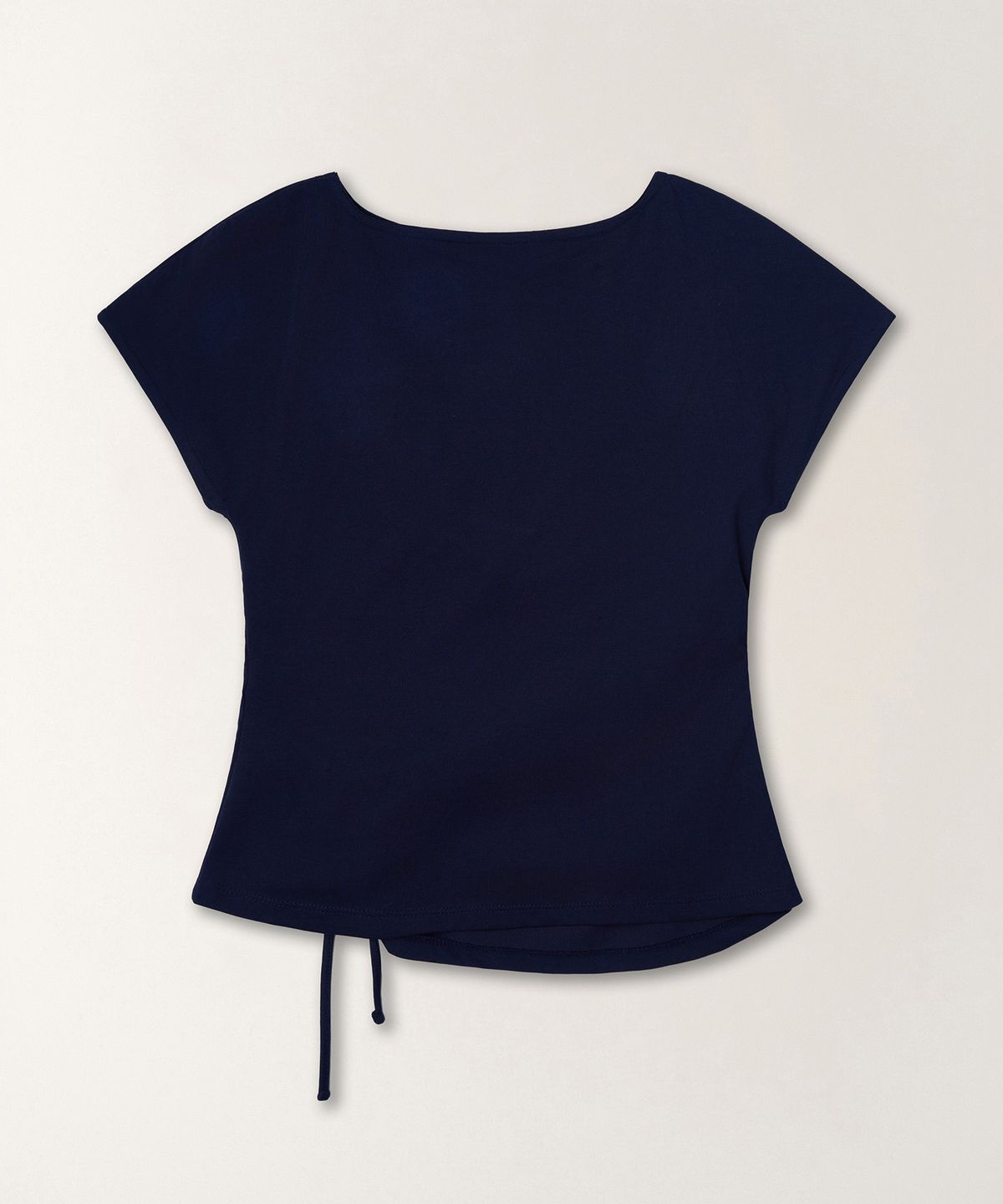 튜드먼트(TTUDEMENT) STRAP SHIRRING T-SHIRT_DARK NAVY