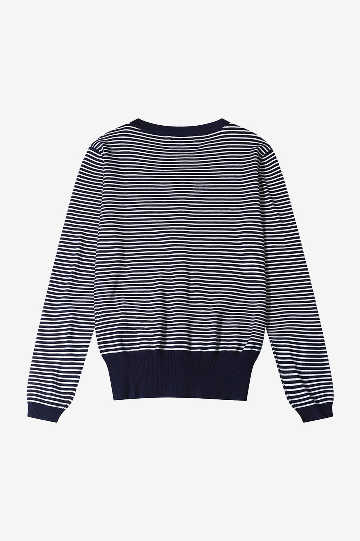 르몽생미셸(LE MONT ST MICHEL) GRADA – STRIPED CARDIGAN_Navy