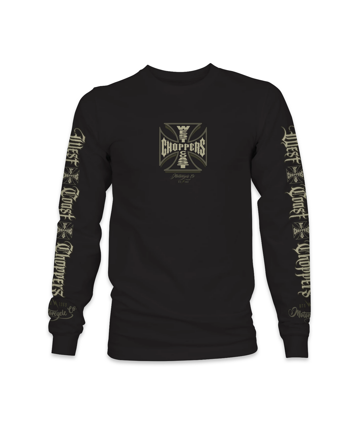 웨스트코스트챠퍼스(WEST COAST CHOPPERS) WCC 갱 스크립트 롱슬리브 - 블랙