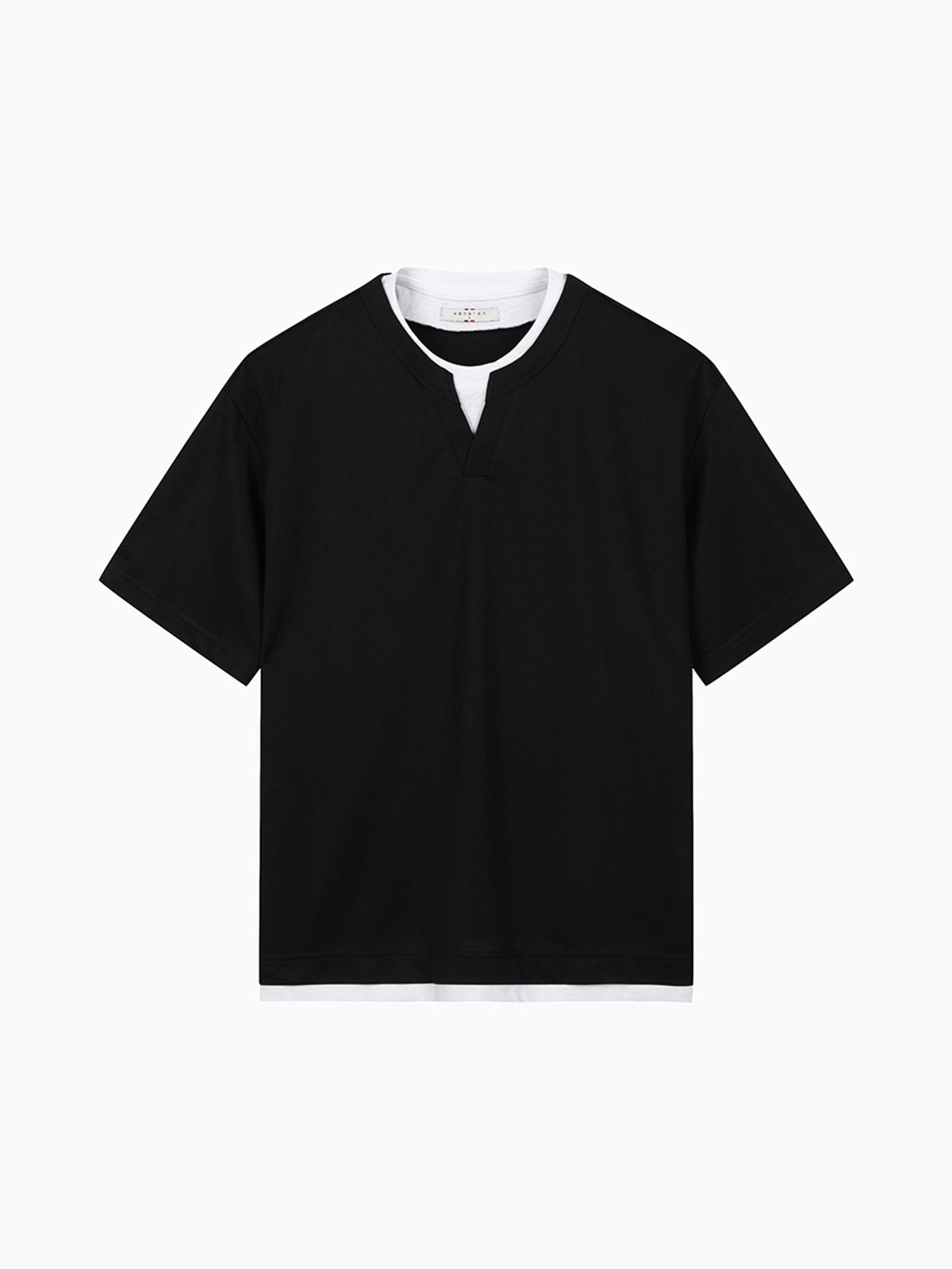 행텐(HANGTEN) 남성 레이어드 숏 슬리브 티셔츠_100(10570-031-429-31)
