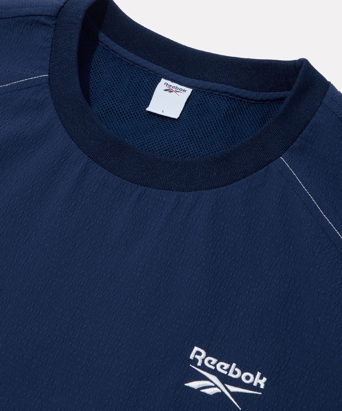 리복(REEBOK) 시어서커 반팔 피스테 - 네이비