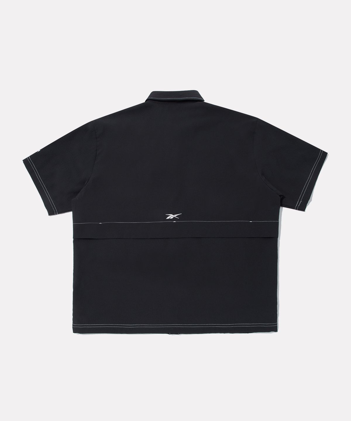 리복(REEBOK) 시어서커 반팔 셔츠 자켓 - 블랙