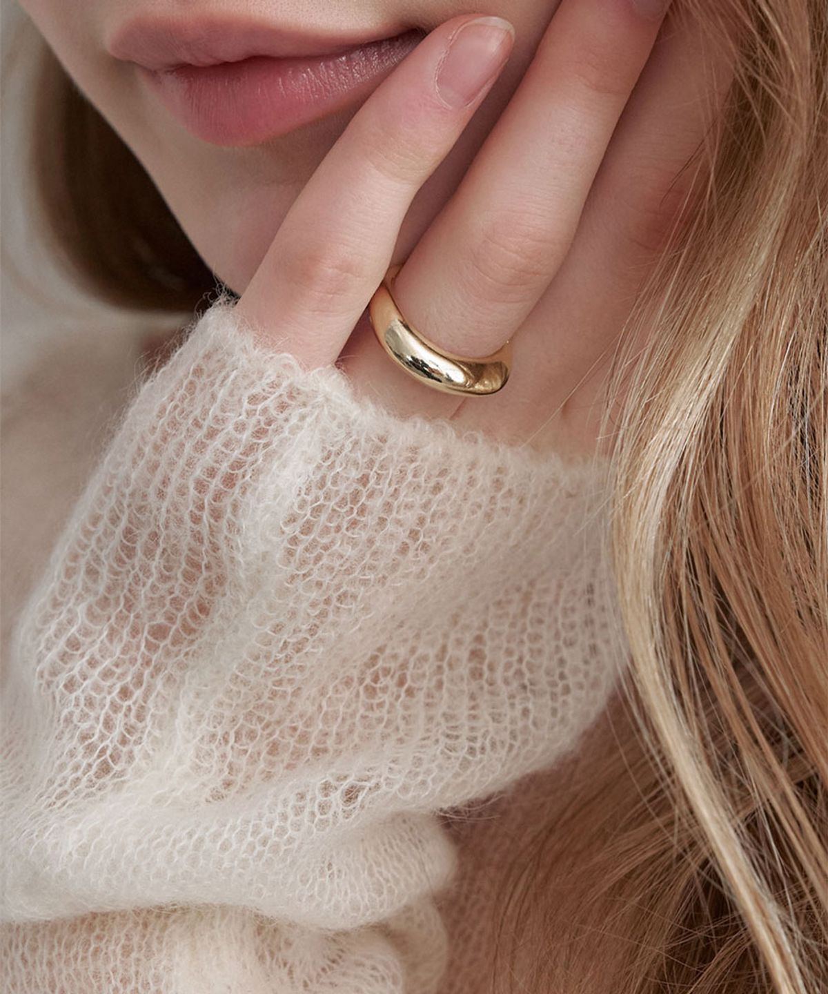 할렌(HALDEN) low dome ring (R017_gold)