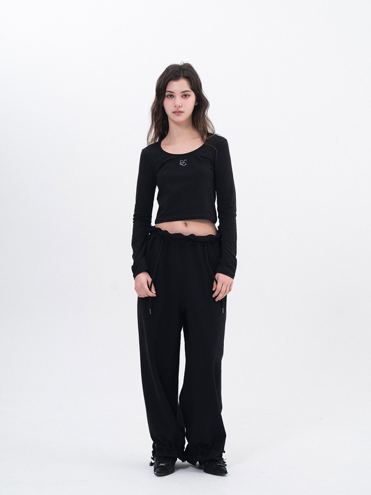 루펀(LOOFUN) Hotfix Crop Sleeve / 핫픽스 크롭 슬리브[Black]