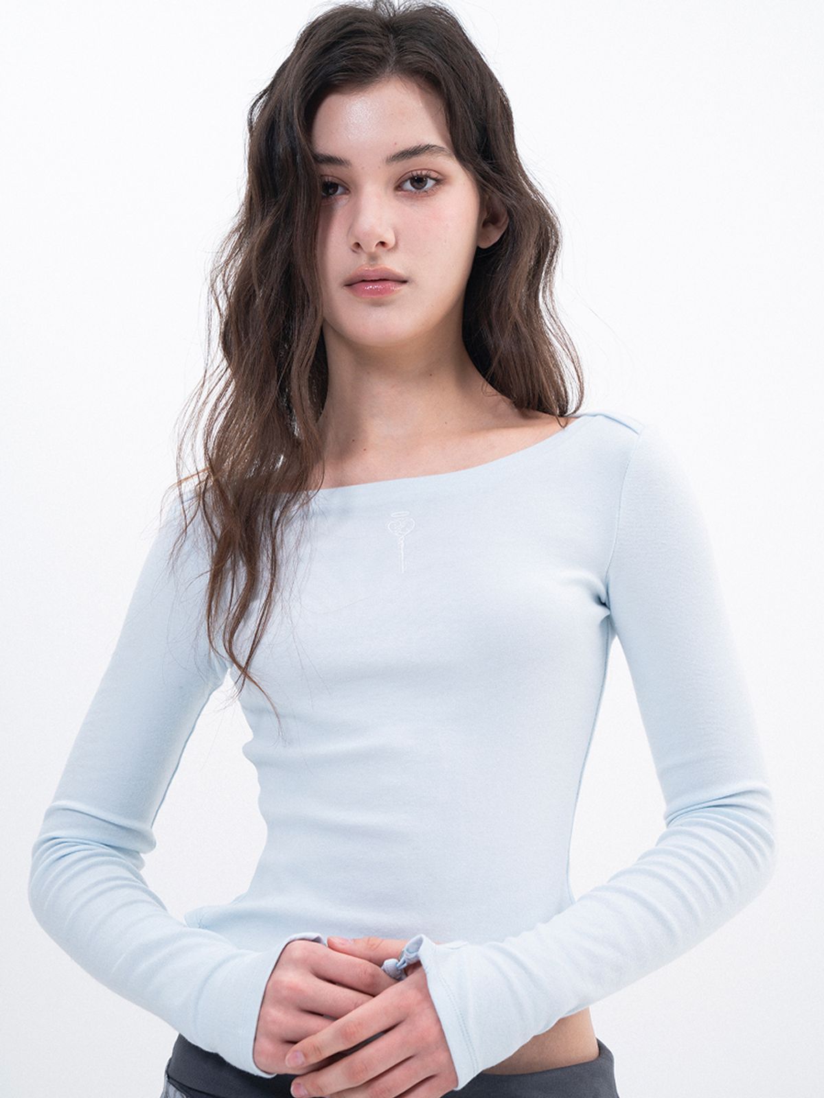 루펀(LOOFUN) Angel Wing Long Sleeve / 엔젤 윙 롱 슬리브 [Sky Blue]