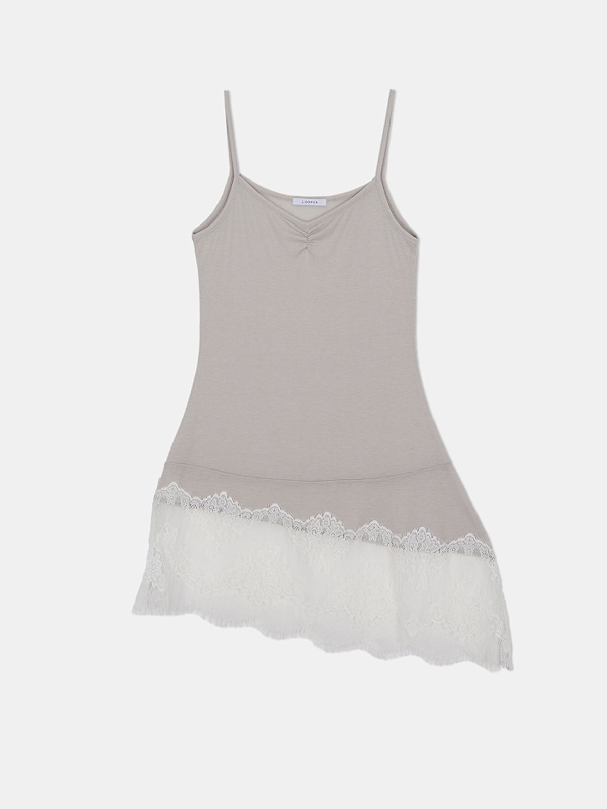 루펀(LOOFUN) Lace Fringe Sleeveless / 레이스 프린지 슬리브리스 [Gray]