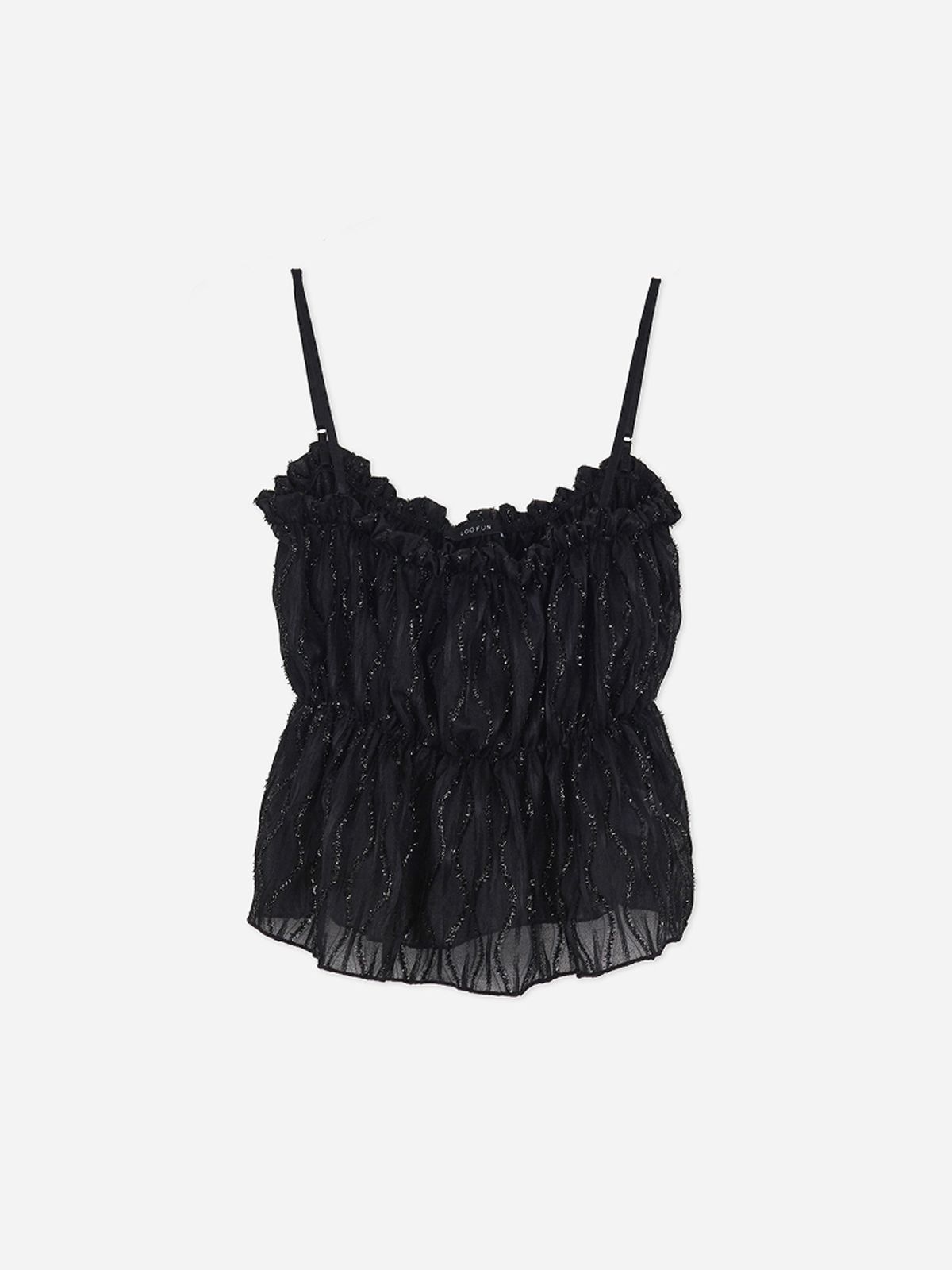 루펀(LOOFUN) Glitter Lace Bustier / 글리터 레이스 뷔스티에 [Black]