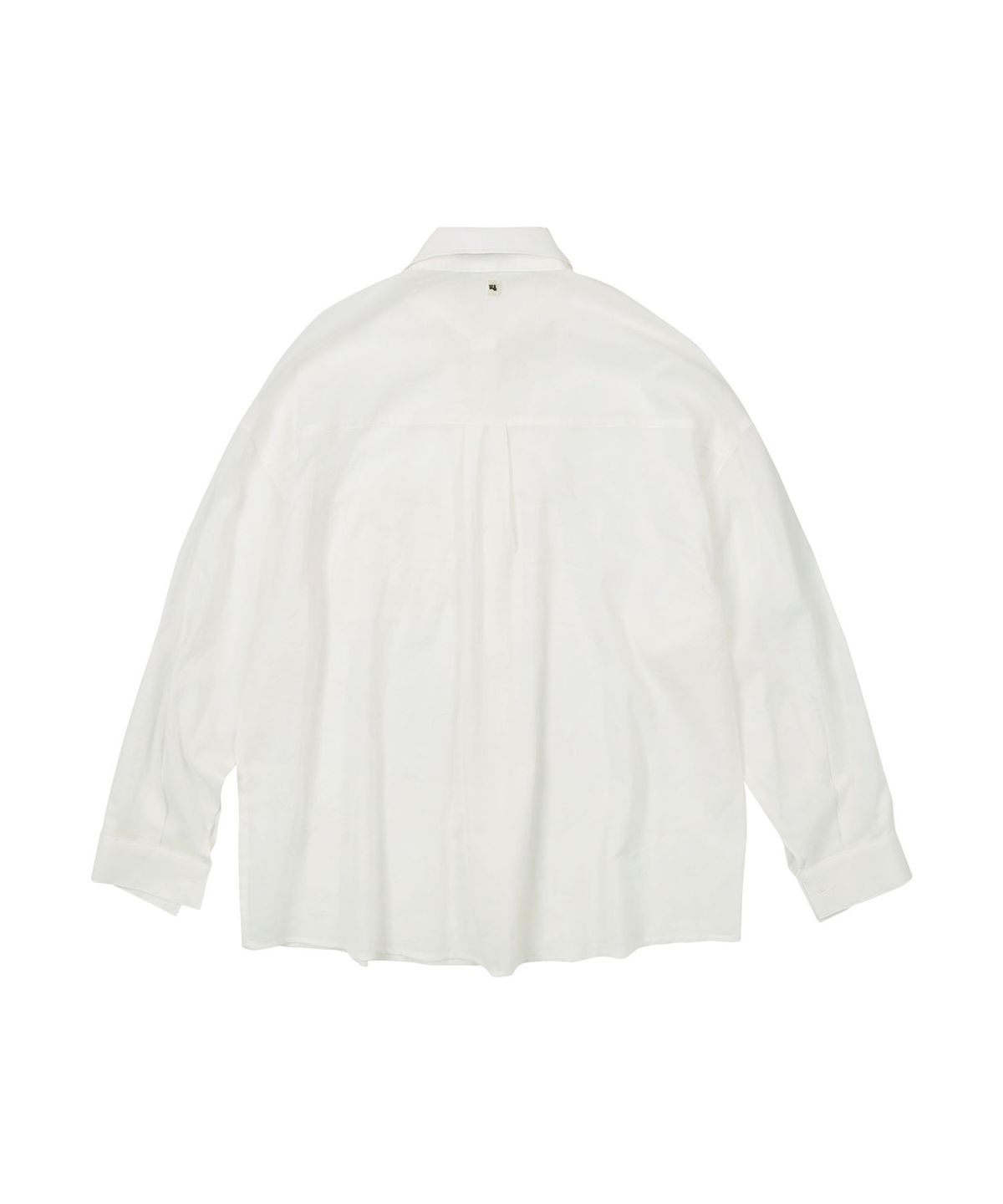 키지코(KIJIKO) ke206. Shirring Pocket Overfit Shirt White