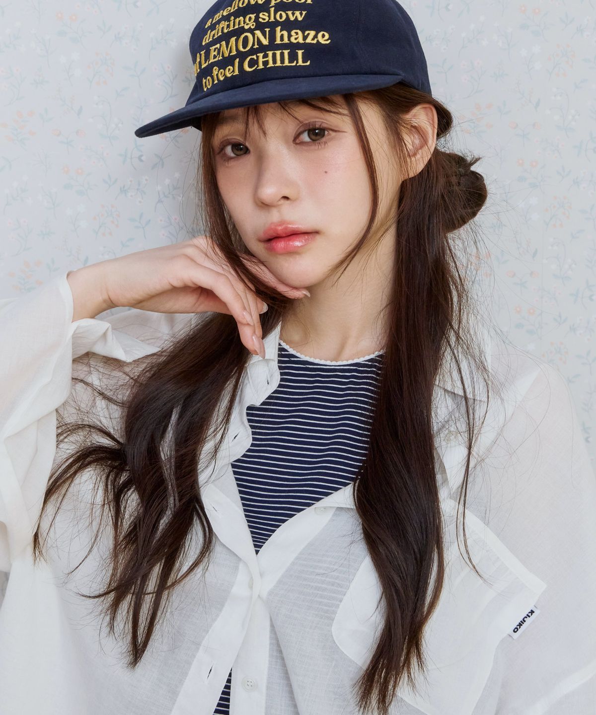 키지코(KIJIKO) ke206. Shirring Pocket Overfit Shirt White