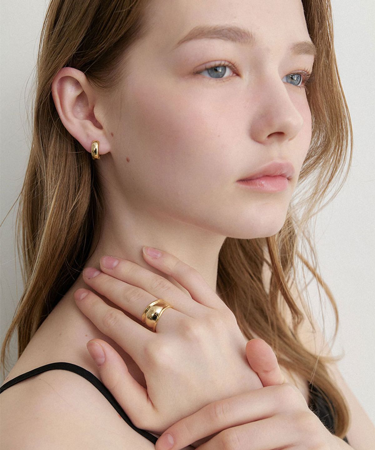 할렌(HALDEN) grooved line ring (R022_gold)