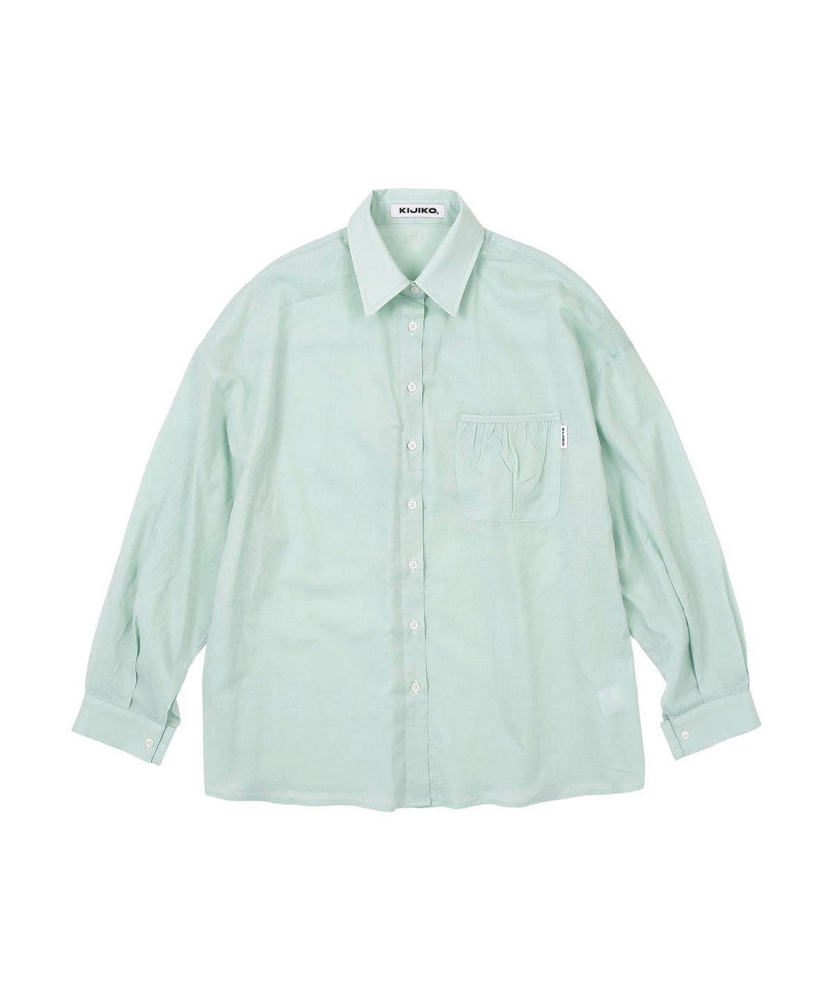 키지코(KIJIKO) ke206. Shirring Pocket Overfit Shirt Mint