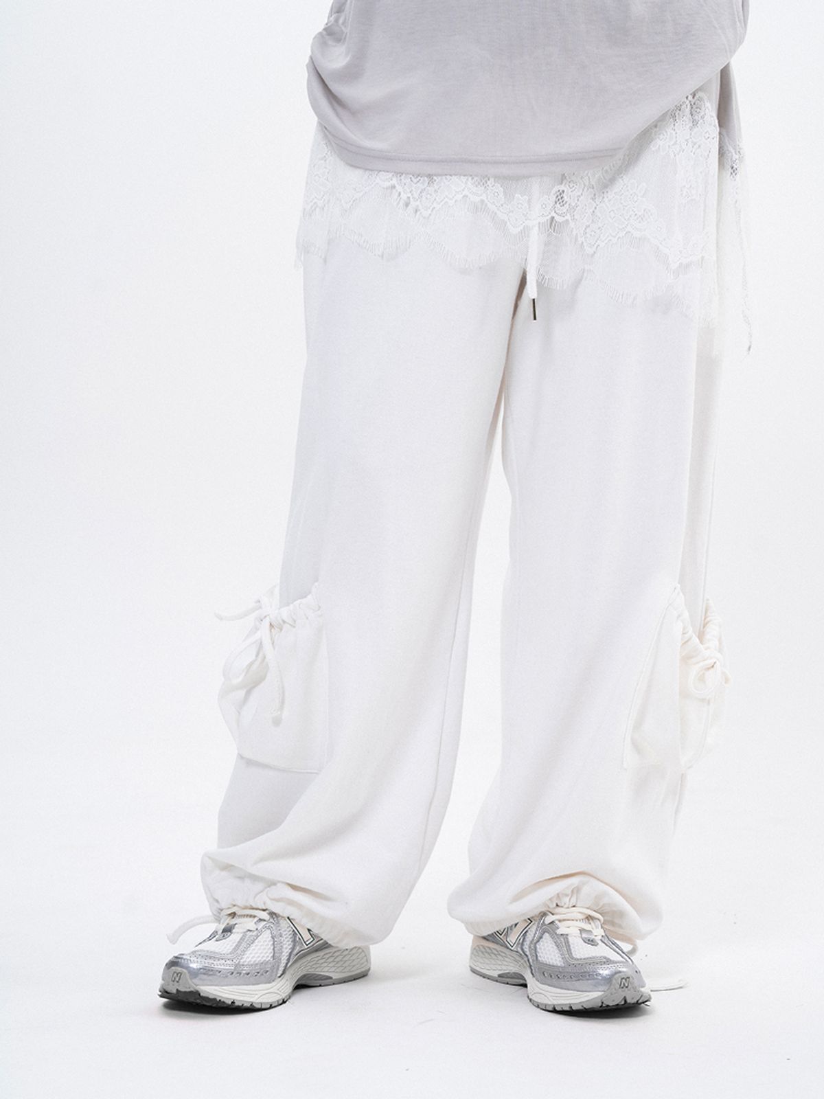 루펀(LOOFUN) Cargo Sweat Pants / 카고 스웨트 팬츠 [White]