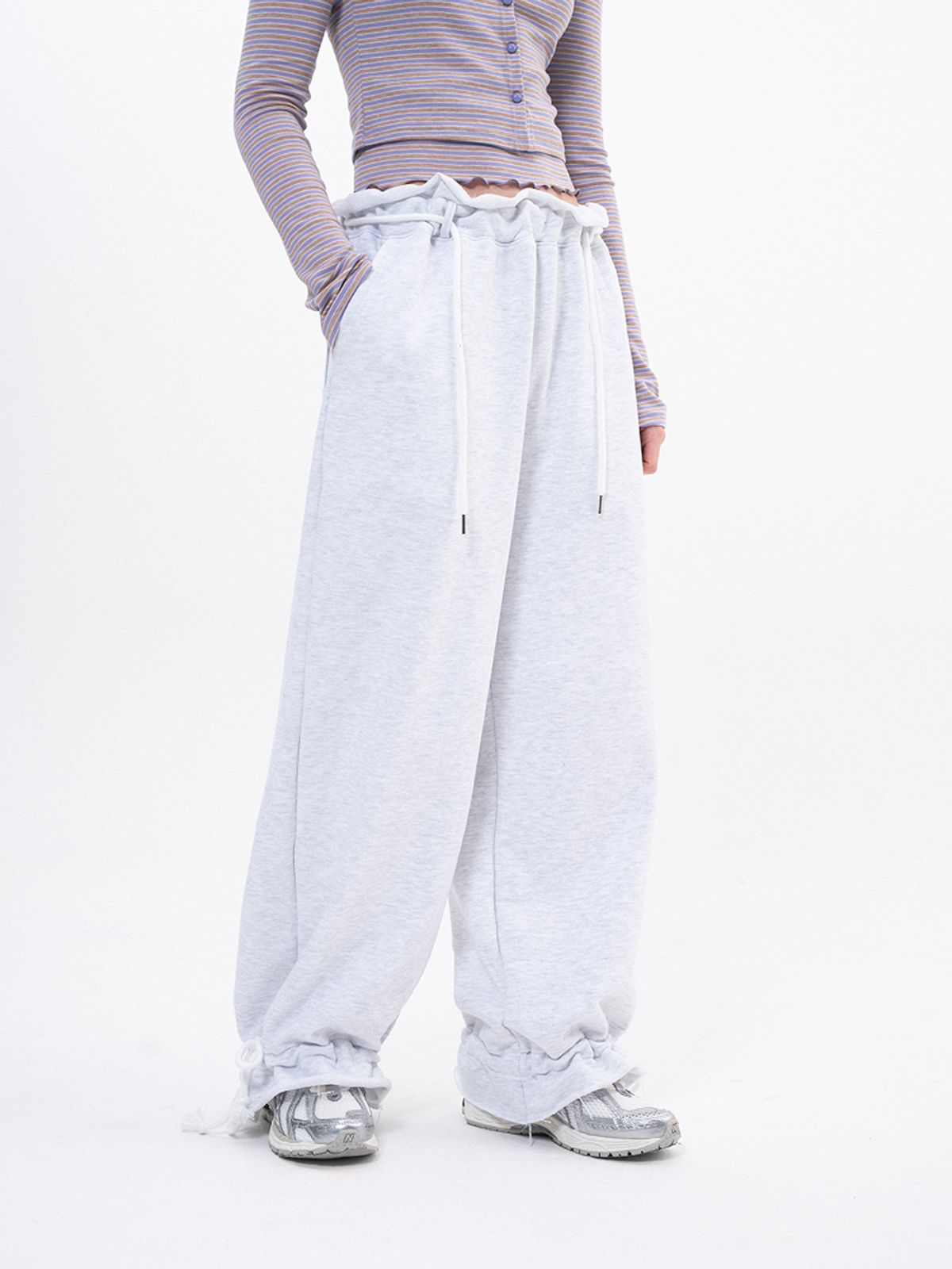 루펀(LOOFUN) Cutting Sweat Pants / 컷팅 스웨트 팬츠 [Light Melange]