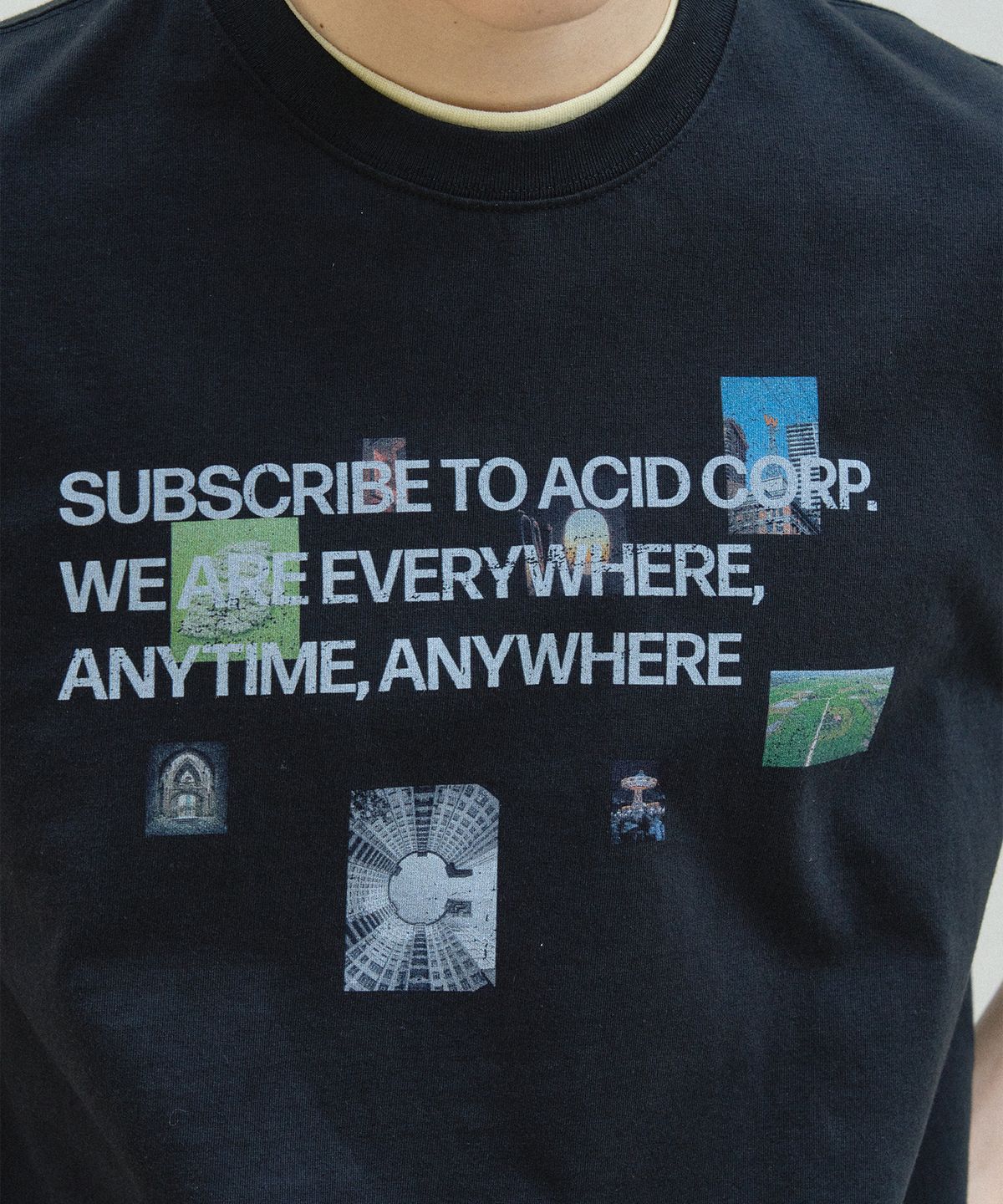 슬로우애시드(SLOWACID) PHOTODUMP 반팔 티셔츠 [블랙]