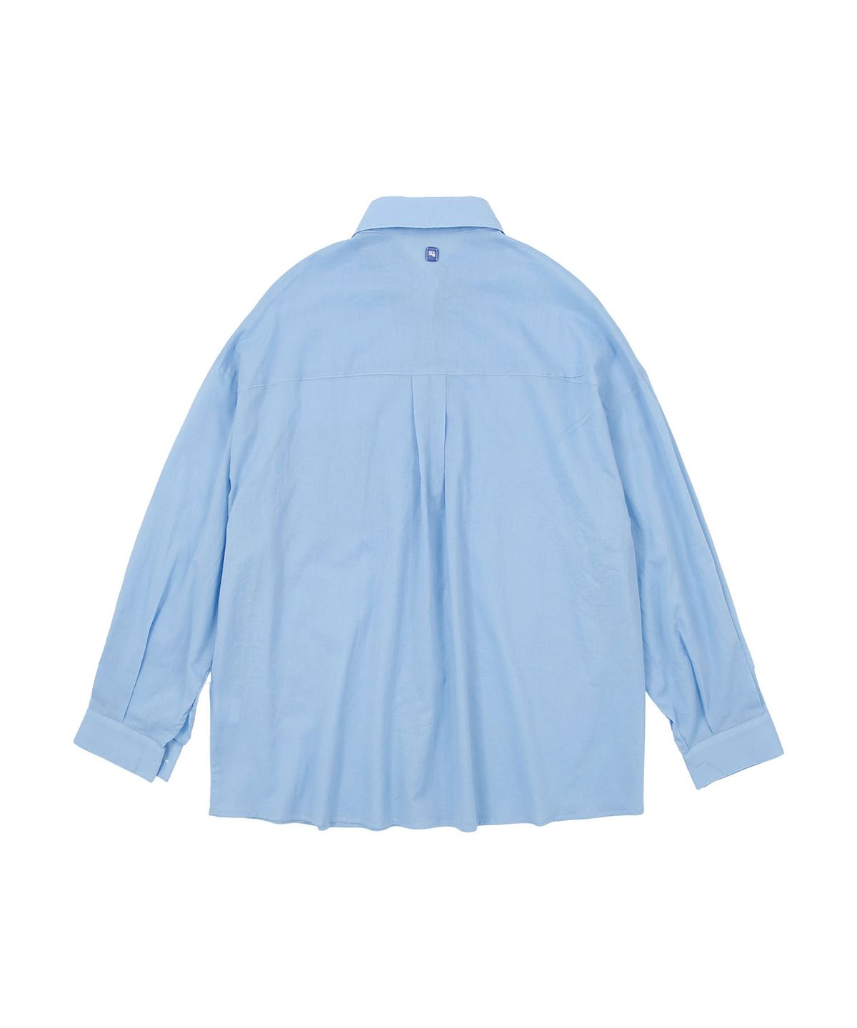 키지코(KIJIKO) ke206. Shirring Pocket Overfit Shirt Blue