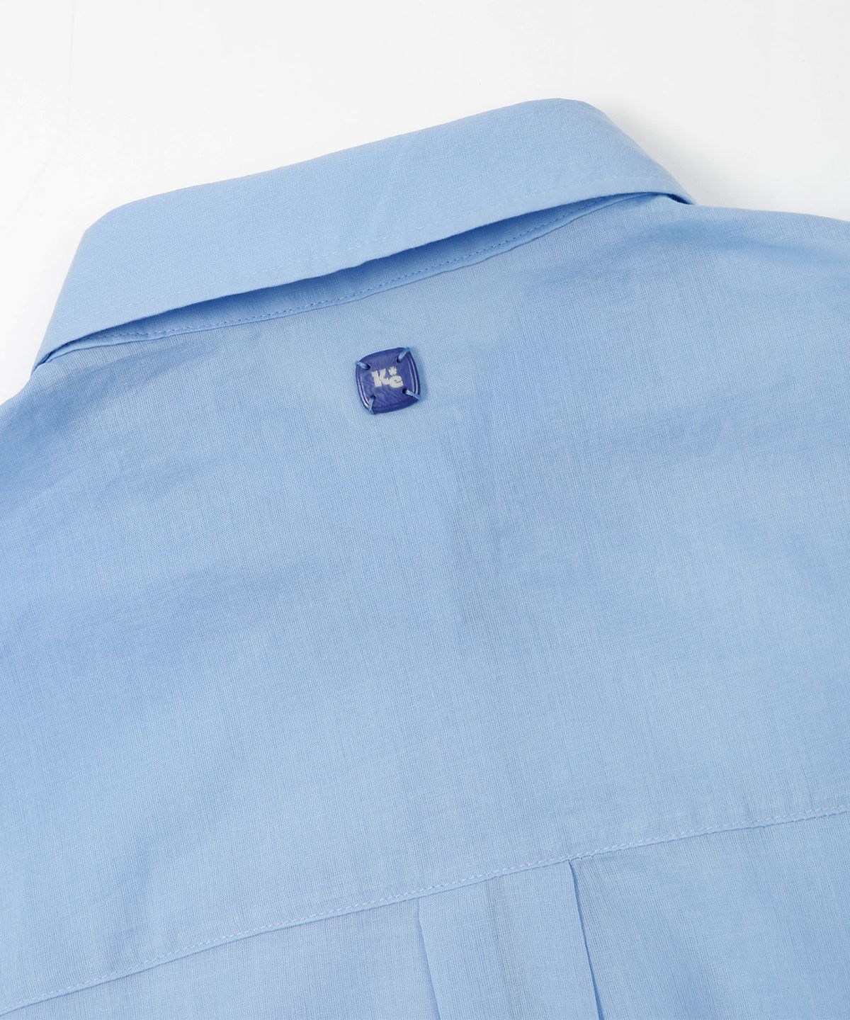 키지코(KIJIKO) ke206. Shirring Pocket Overfit Shirt Blue