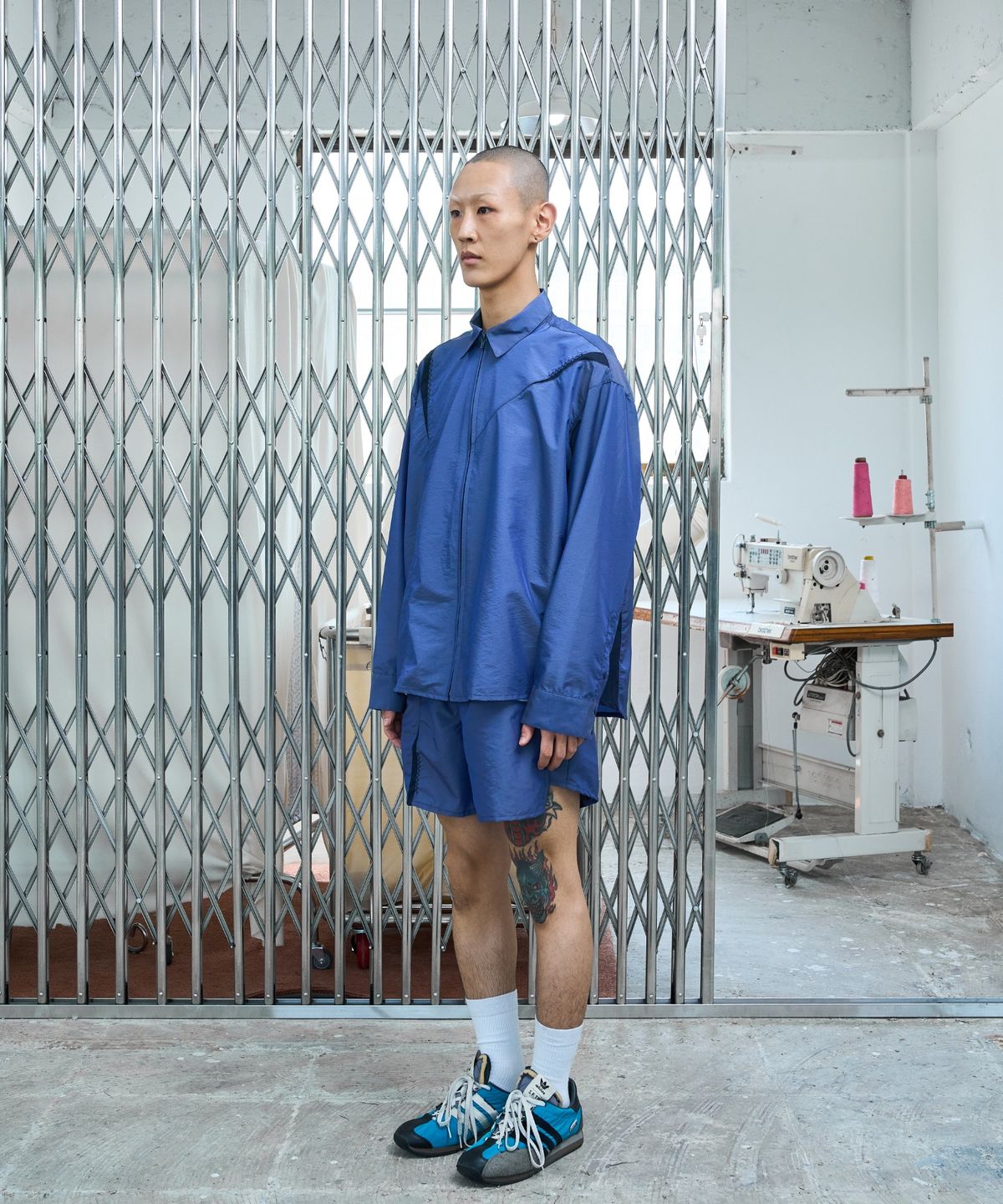 노쿨러스(NOSCOULEURS) UL NYLON SHIRTS 05 BLUE