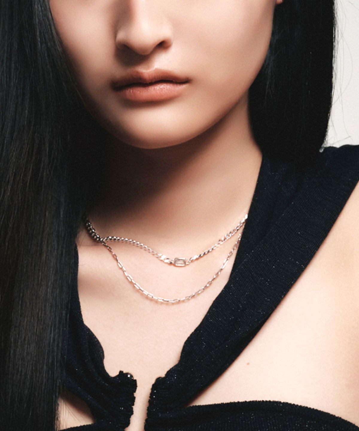 스몰굿띵(SMGT) STONE CHAIN 목걸이 [WHITE]