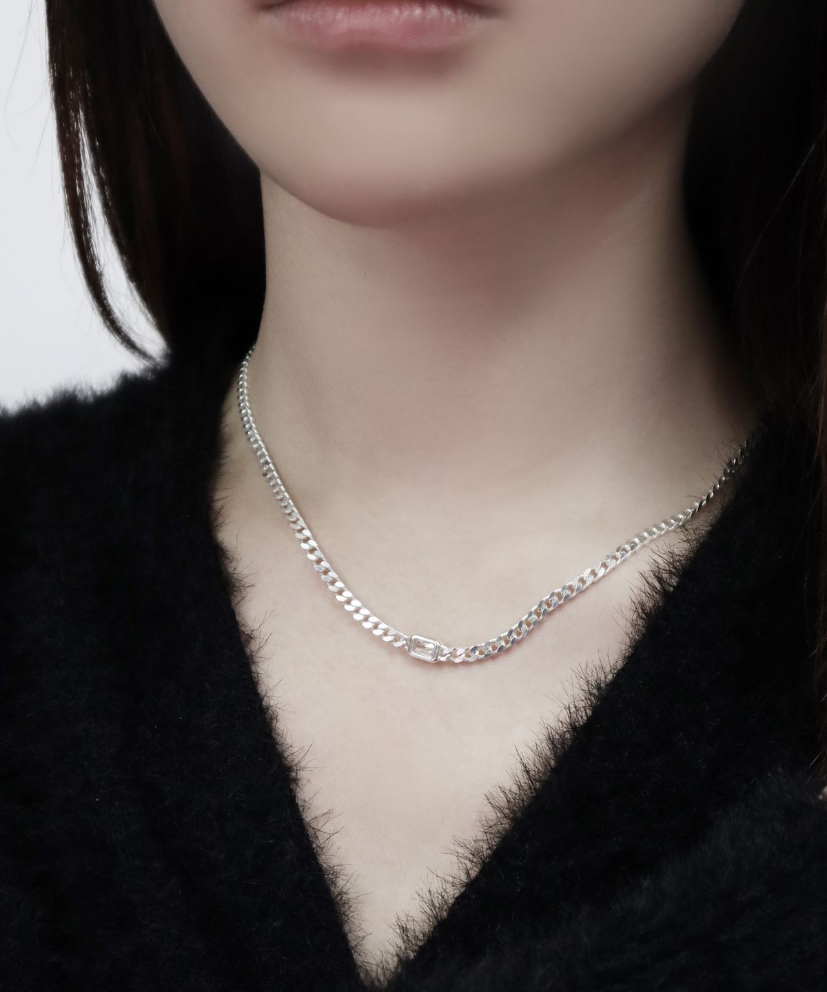 스몰굿띵(SMGT) STONE CHAIN 목걸이 [WHITE]