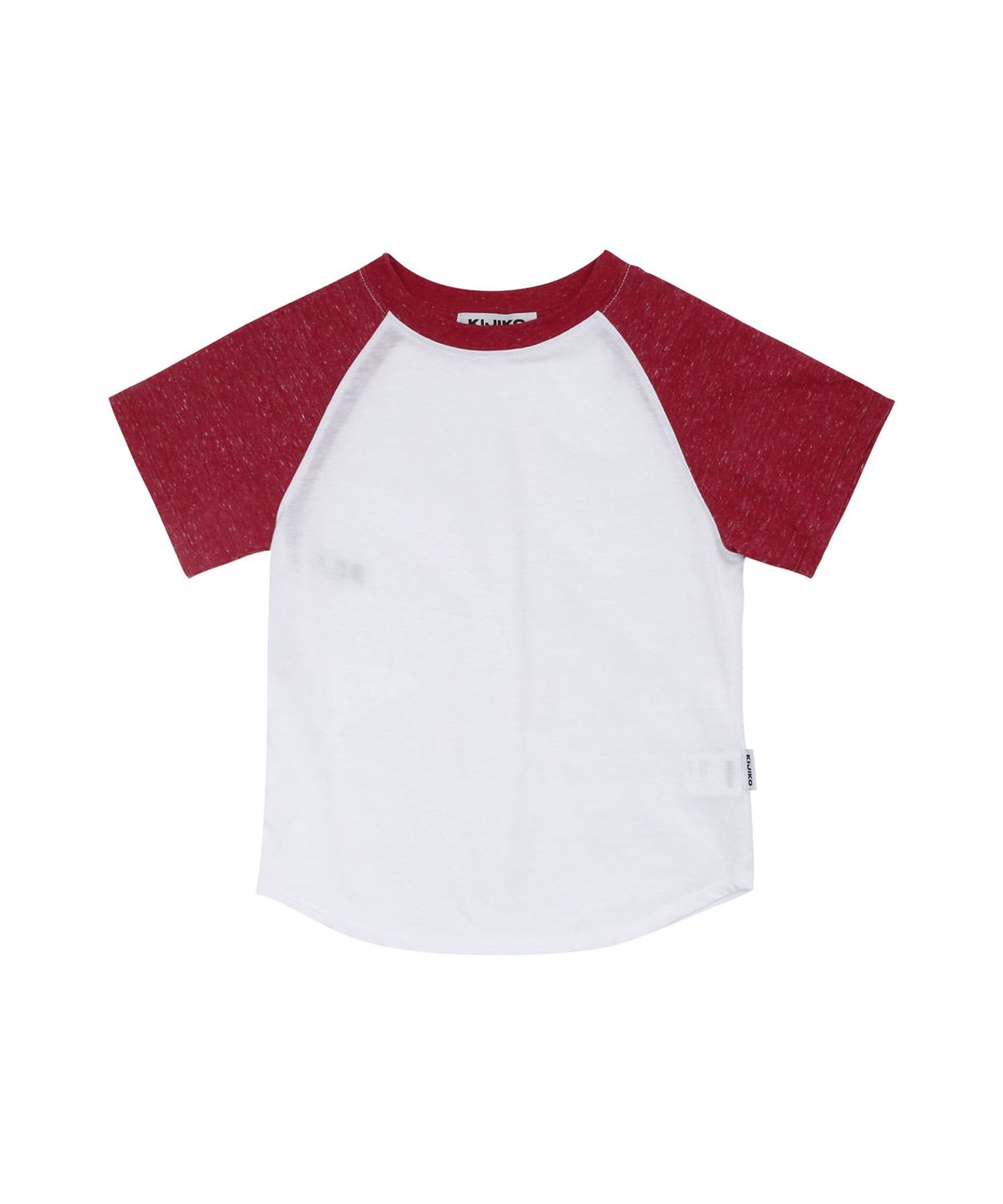 키지코(KIJIKO) ke403. Back Logo Raglan Tee Red