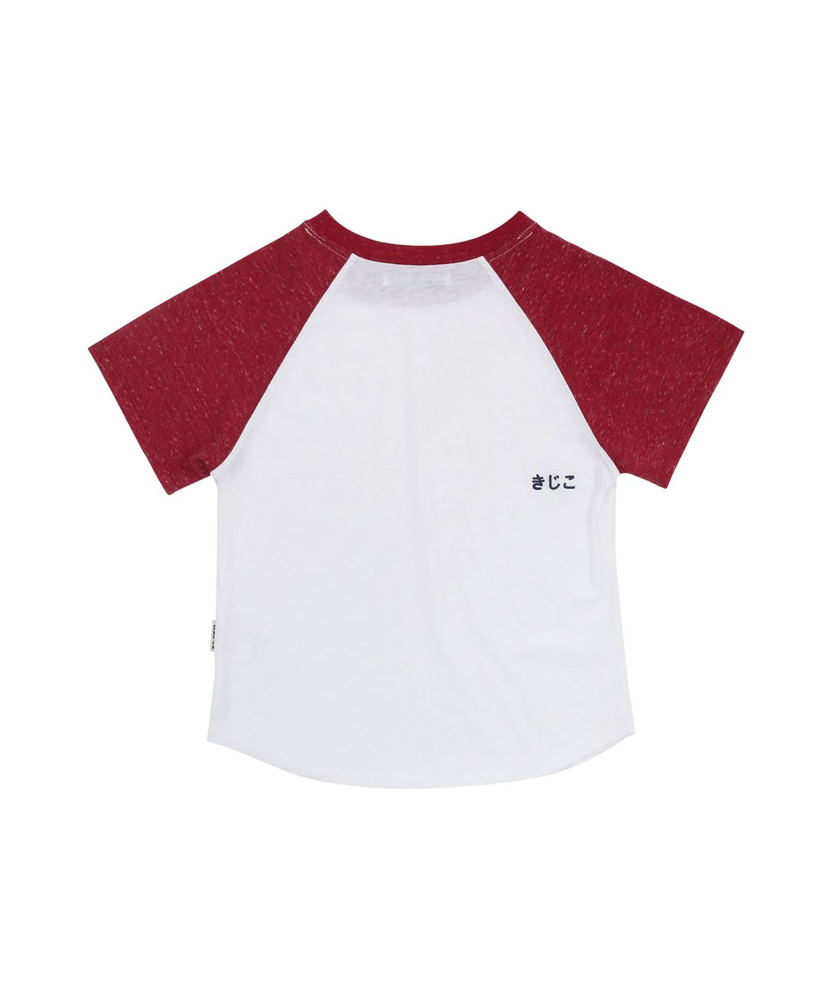 키지코(KIJIKO) ke403. Back Logo Raglan Tee Red