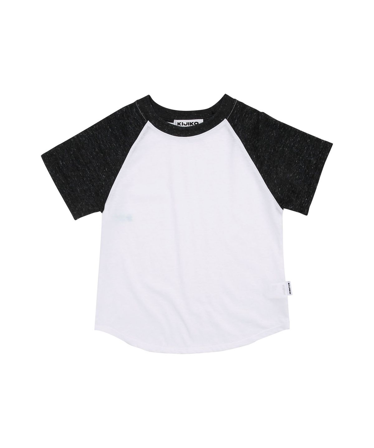 키지코(KIJIKO) ke403. Back Logo Raglan Tee Black