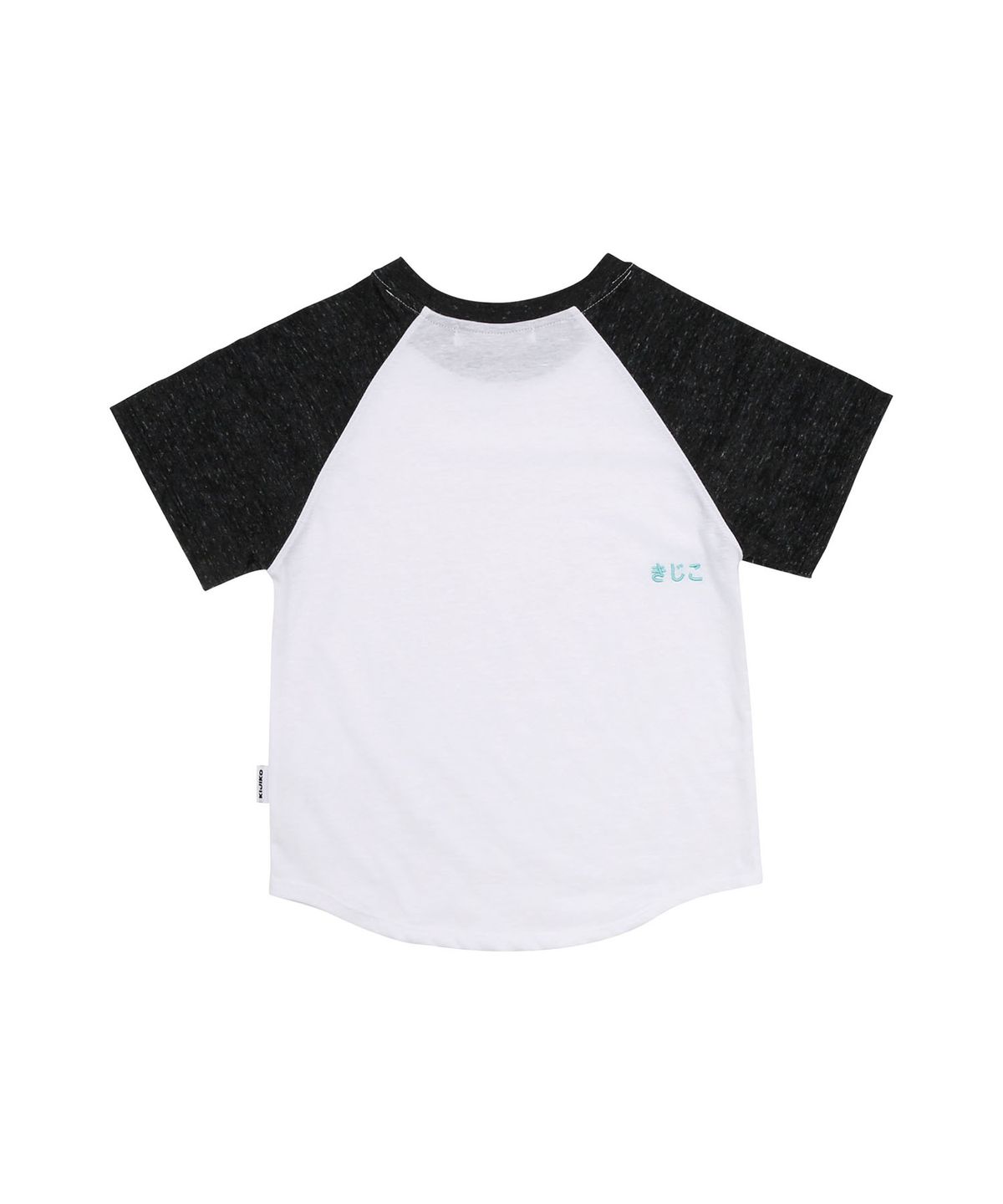 키지코(KIJIKO) ke403. Back Logo Raglan Tee Black