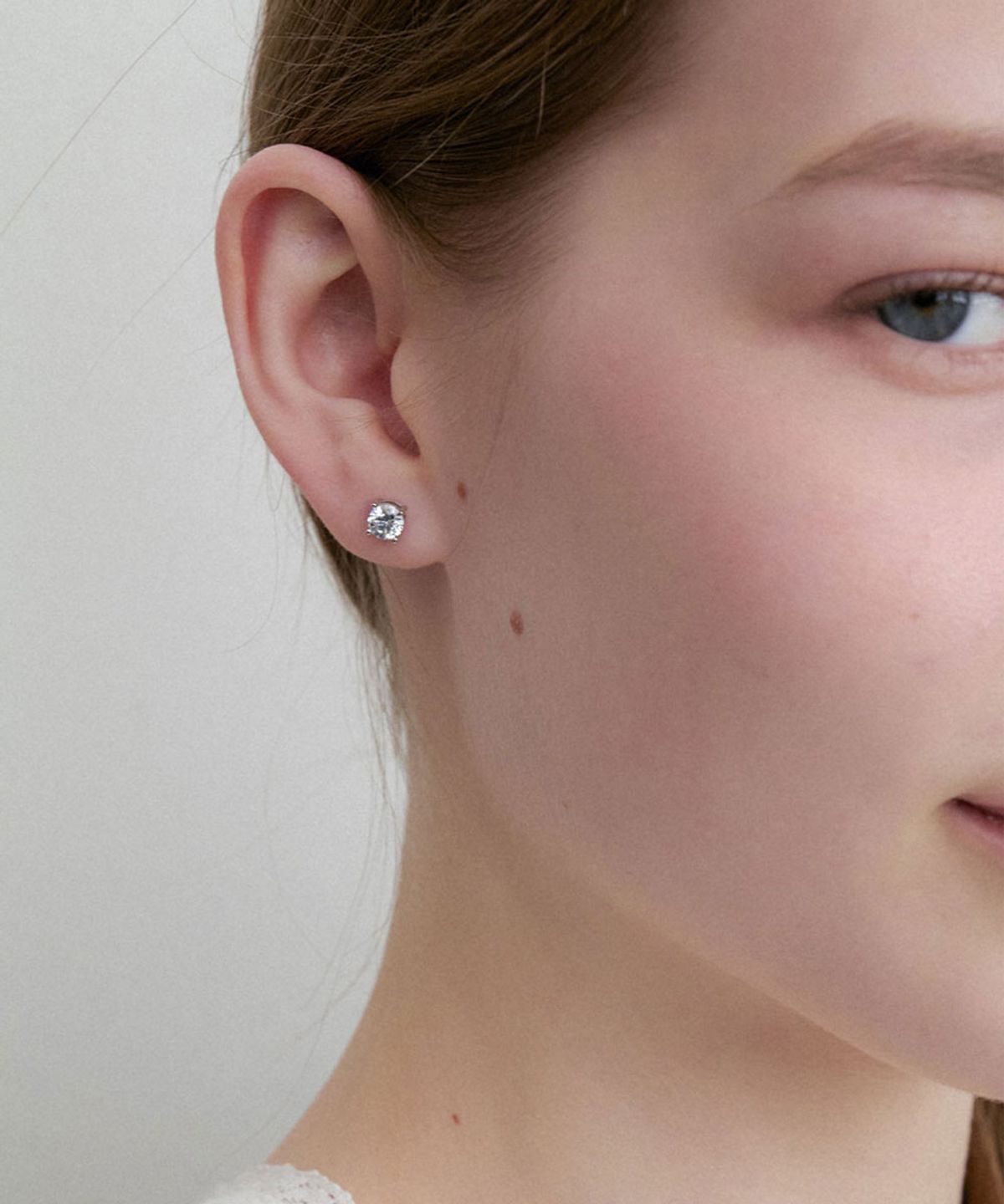 할렌(HALDEN) square cubic earrings (E068_silver)