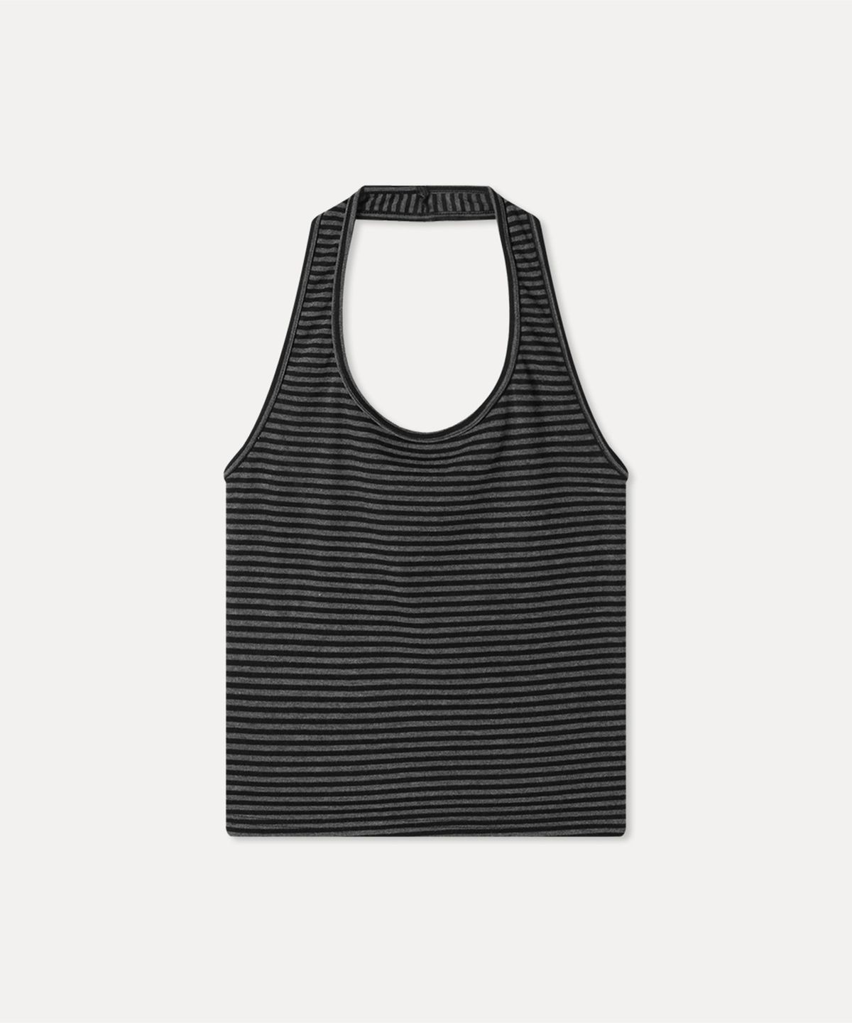 미쏘(MIXXO) 스트라이프 홀터 슬리브리스_MIWHNG64MS