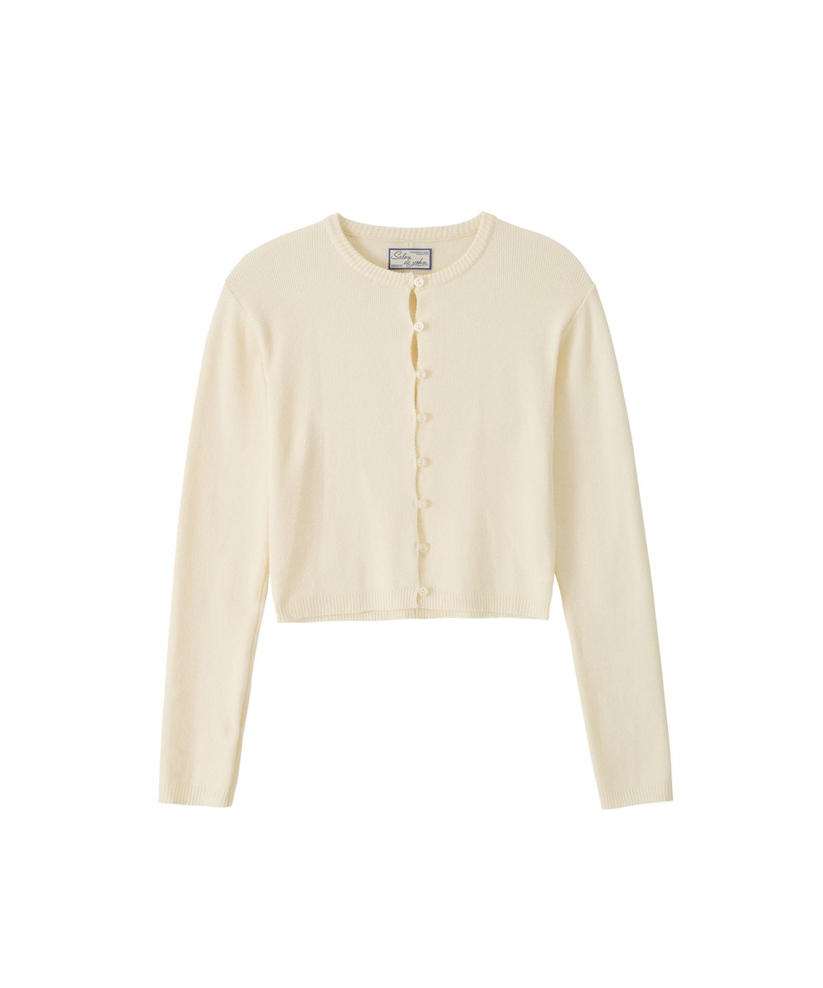 살롱 드 욘(SALON DE YOHN) Button Slit Cardigan_ Cream