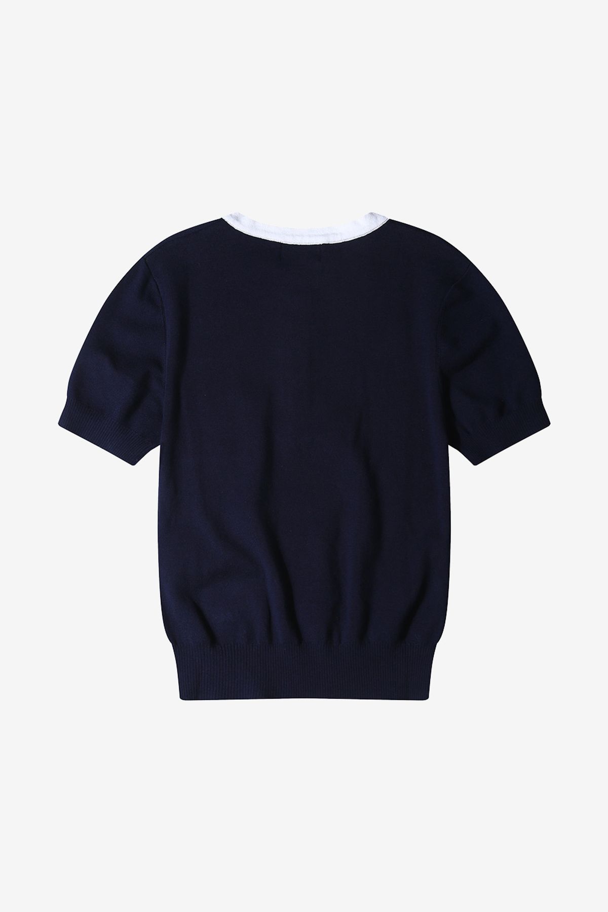 르몽생미셸(LE MONT ST MICHEL) SELESTE – SHORT-SLEEVED SWEATER_Navy
