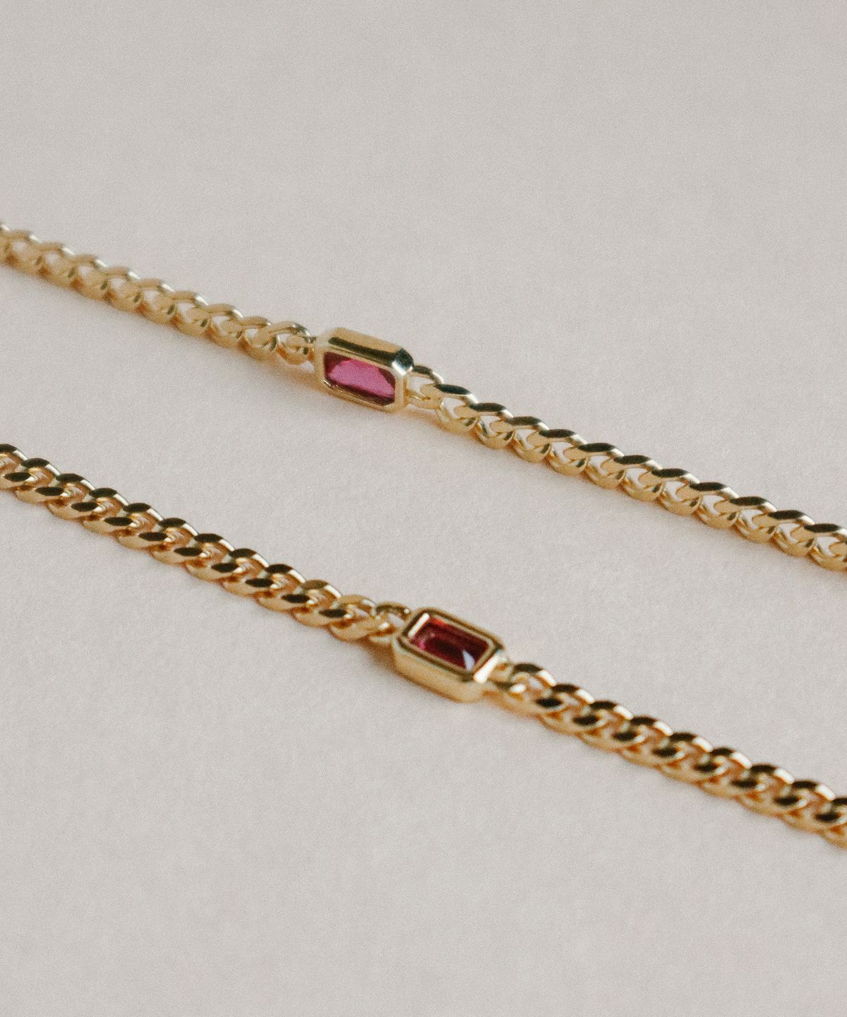 스몰굿띵(SMGT) STONE CHAIN 목걸이 [RUBY]