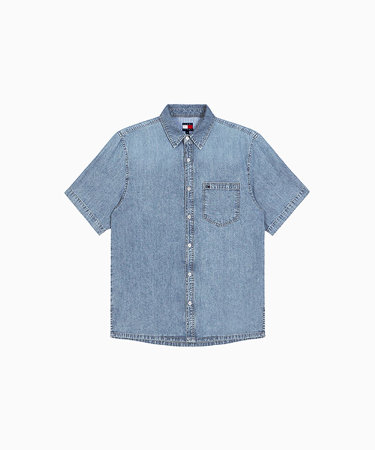 타미진스(TOMMY JEANS) 숏 슬리브 데님 셔츠 (T32G1NSH04TML11A5)