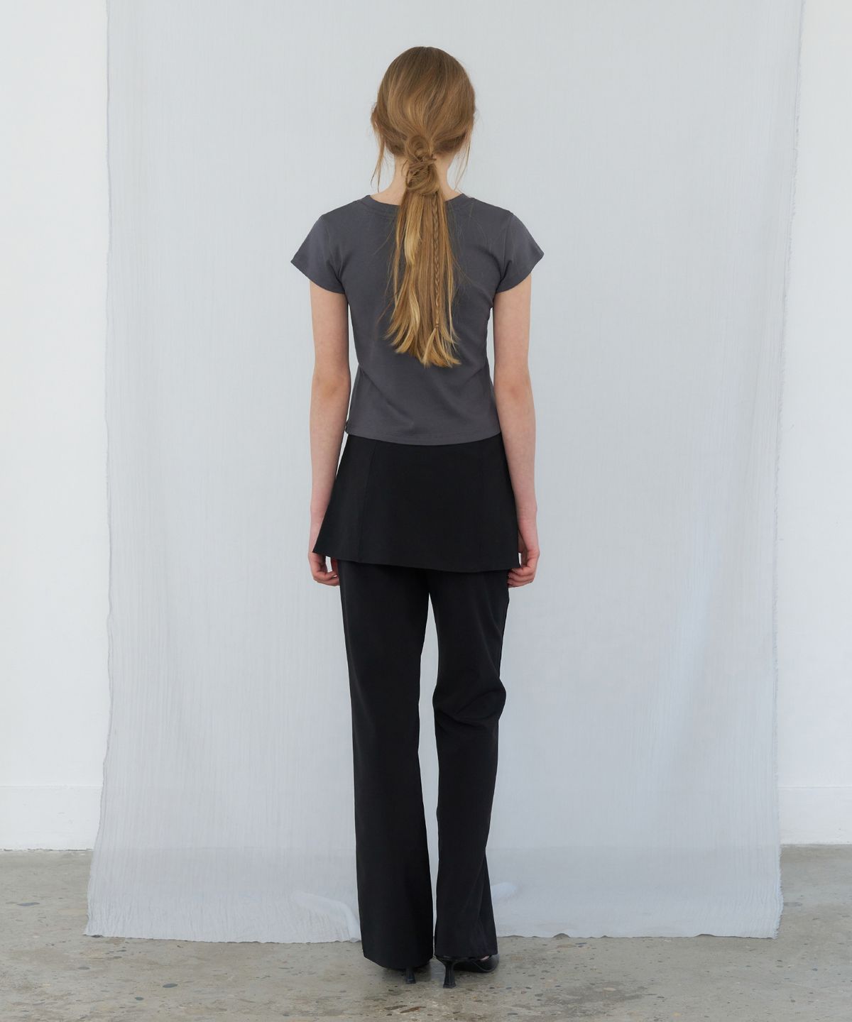 레테라(LETTERA) Side Slit Skirt Pants