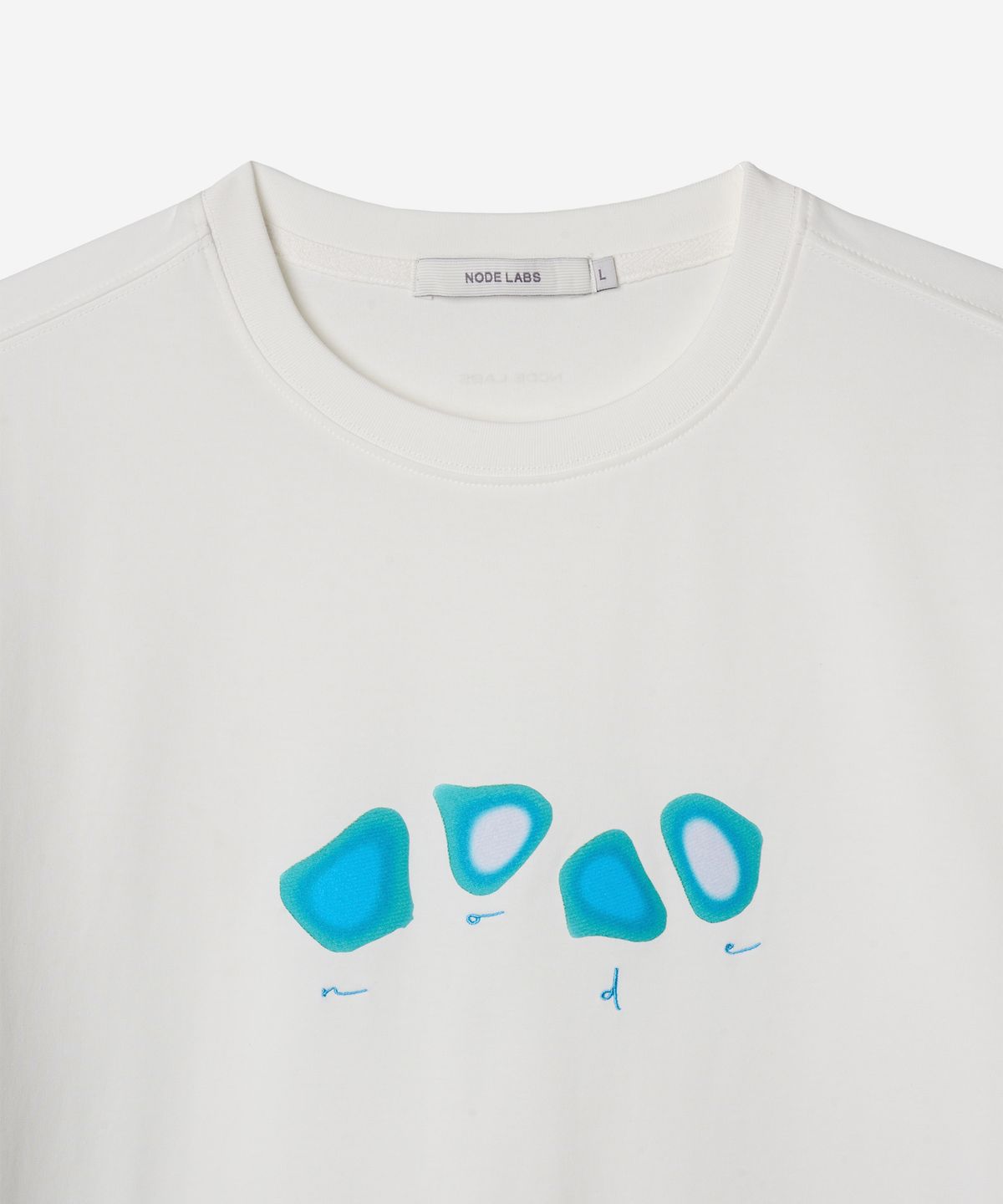 노드랩스(NODE LABS) DEV:11 플로킹 그래픽 반팔 티셔츠_화이트