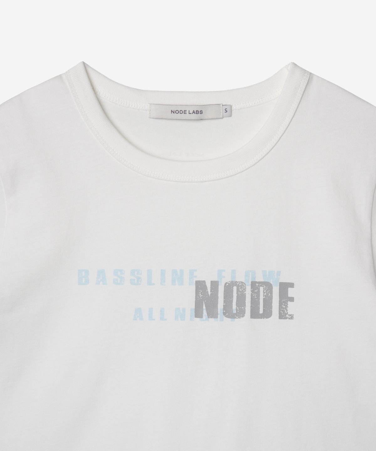 노드랩스(NODE LABS) DEV:11 우먼 빈티지 그래픽 반팔 티셔츠_화이트
