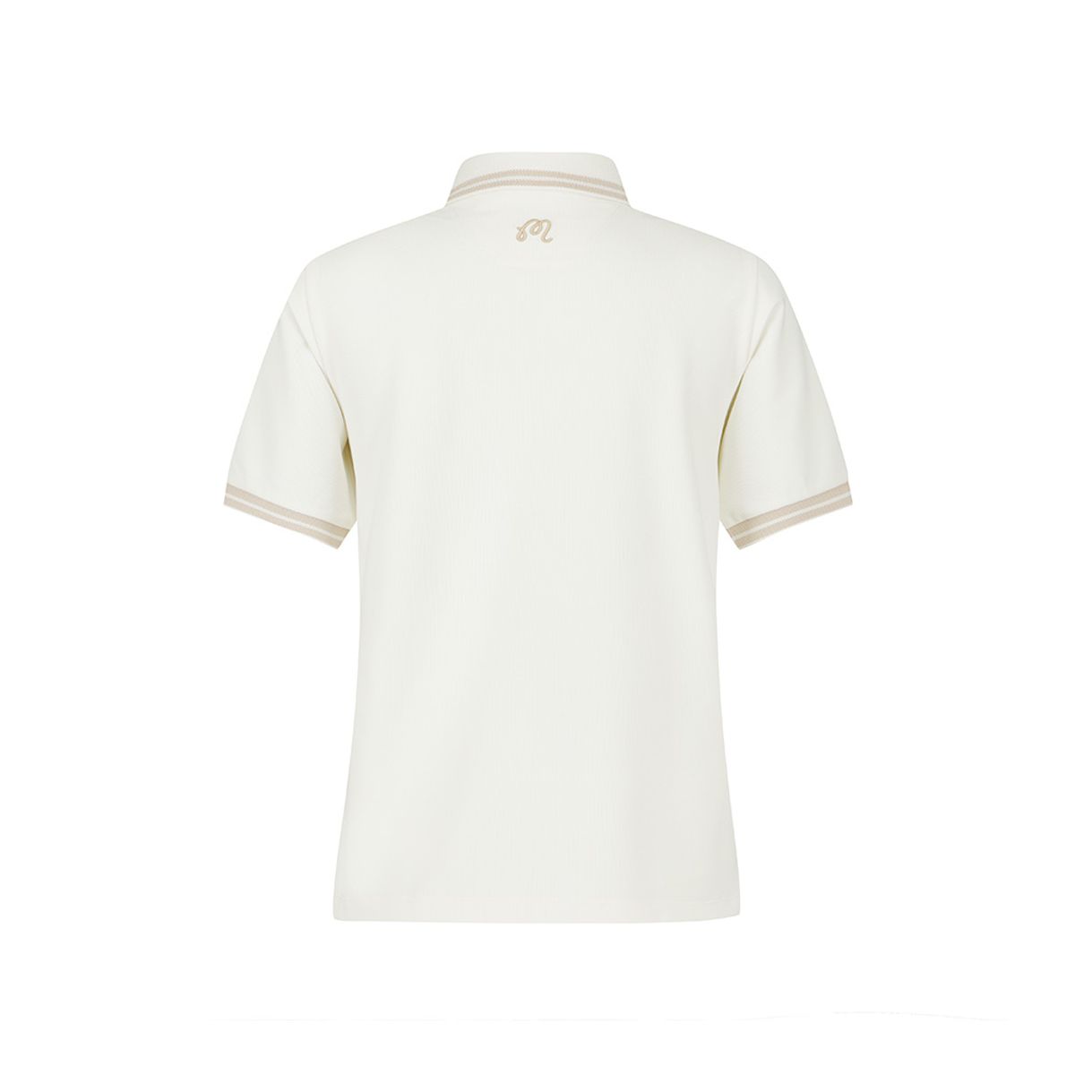 말본 골프(MALBON GOLF) 여성 컬러 블록 와플 티셔츠 CREAM (WOMAN)