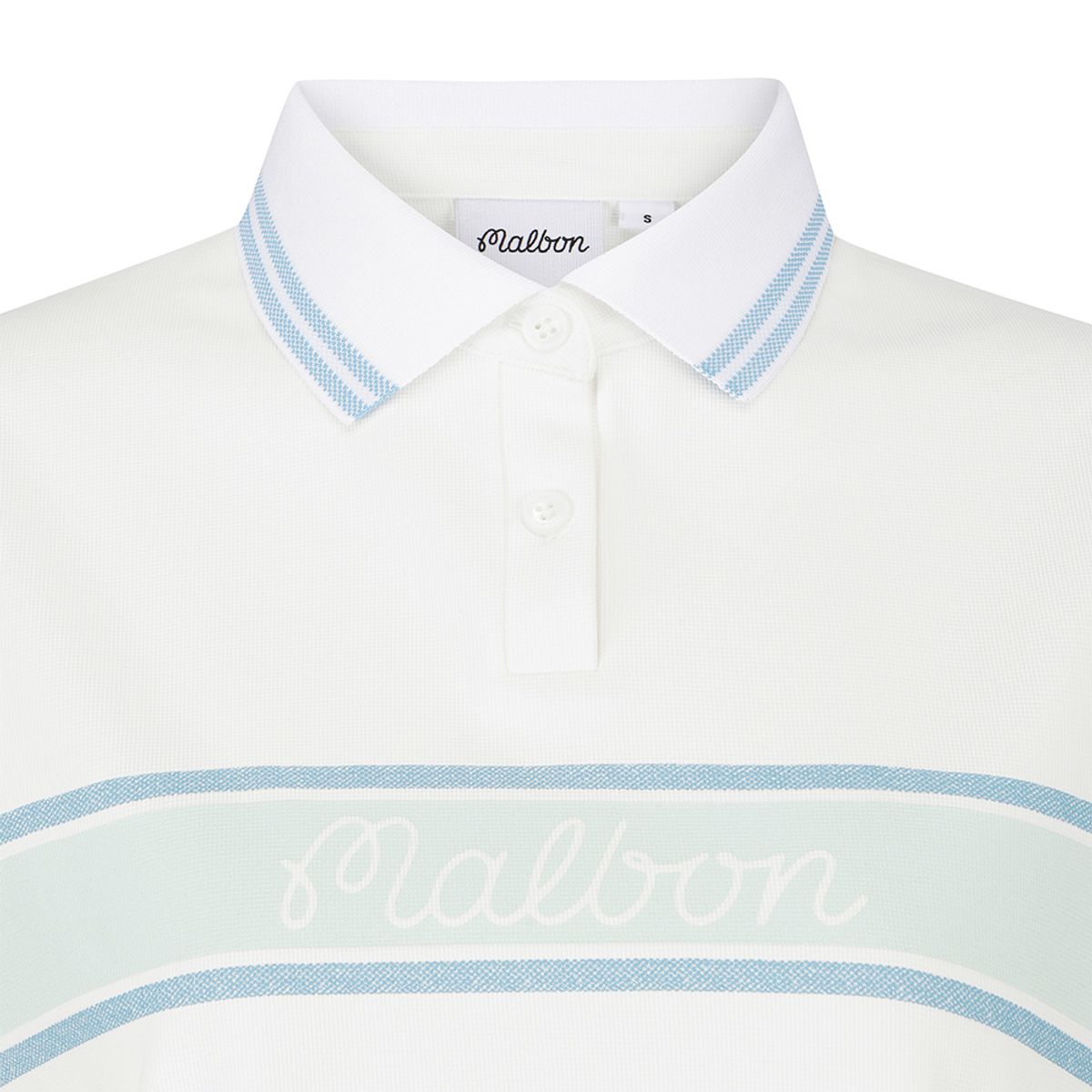말본 골프(MALBON GOLF) 여성 컬러 블록 와플 티셔츠 WHITE (WOMAN)